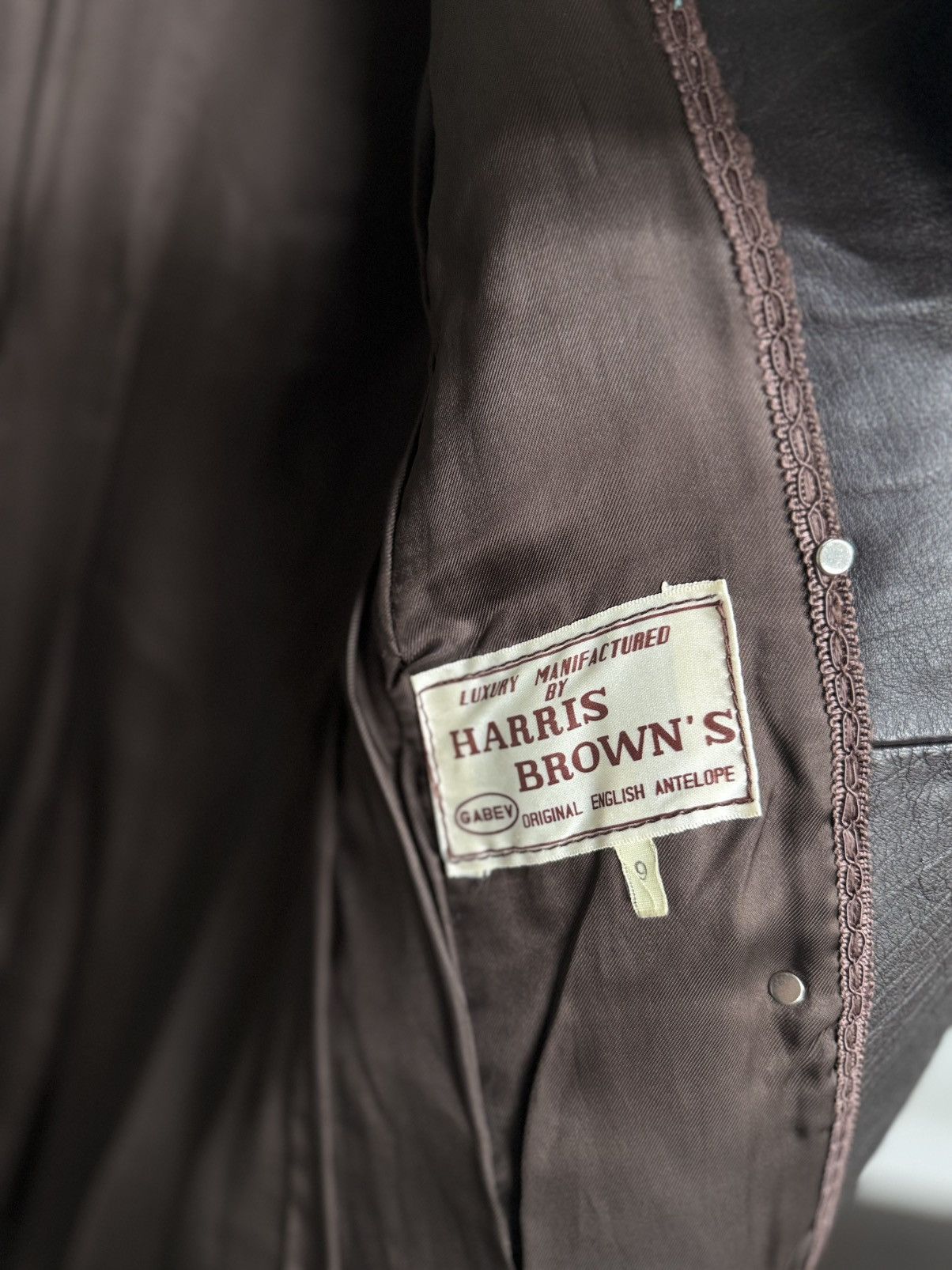 Other 1970s Made in England Brown Leather Coat GABEV Original Size S / US 4 / IT 40 - 9 Thumbnail