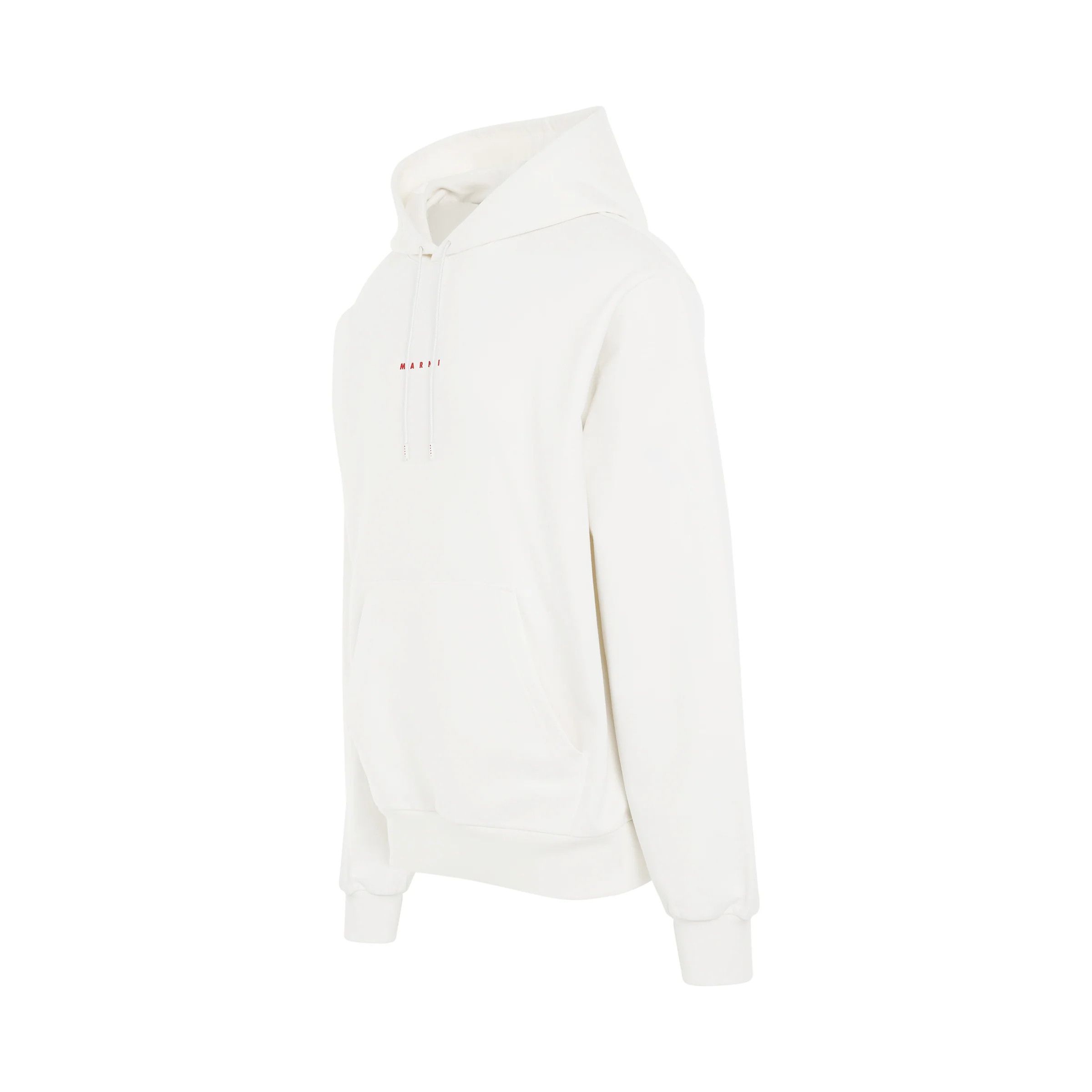 Marni o1mris0824 Logo Hoodie in White Size US L / EU 52-54 / 3 - 2 Thumbnail