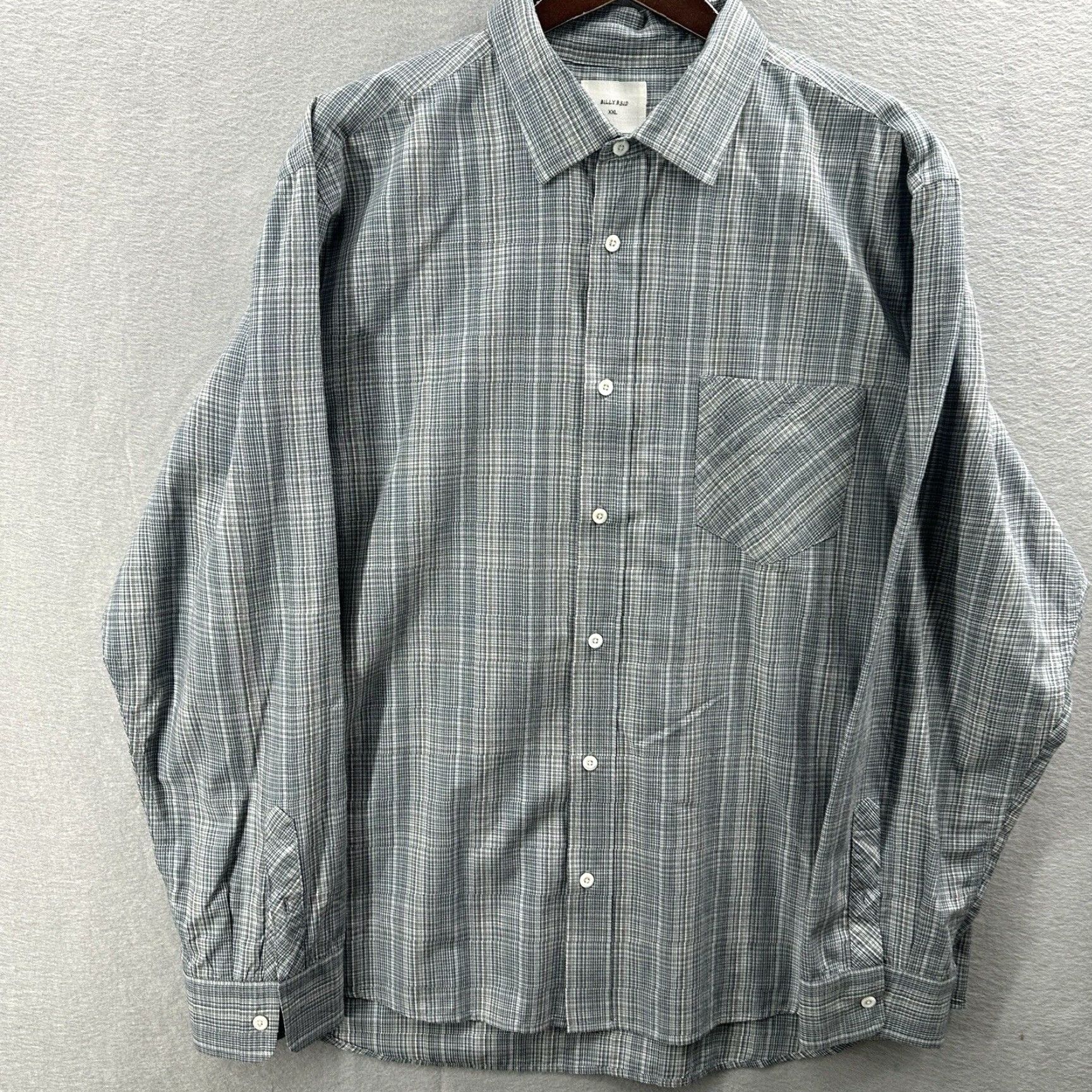 Billy Reid Billy Reid Plaid Button-Up Shirt Mens 2XL Gray Long Sleeve Casual Preppy Size US XXL / EU 58 / 5 - 2 Thumbnail