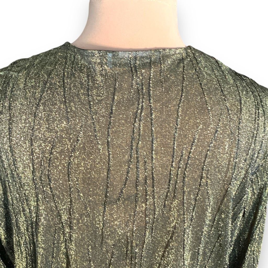 Vintage Vintage Lana Lee Petite Metallic Gold Textured Open Front Lo Size M / US 6-8 / IT 42-44 - 5 Thumbnail