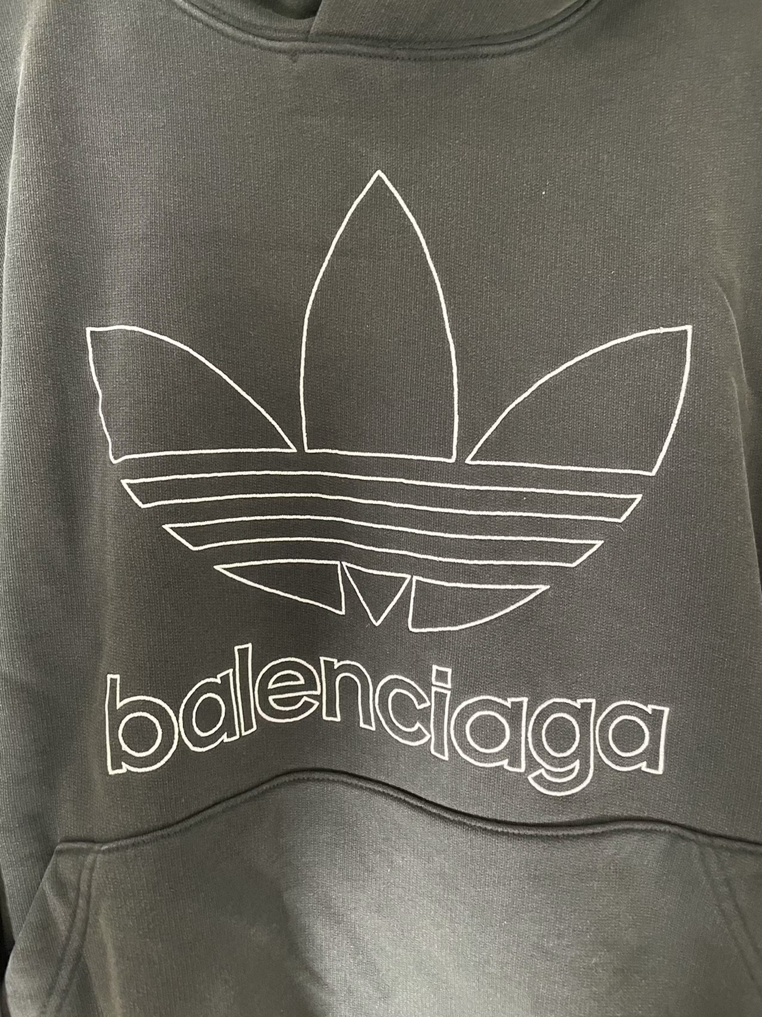 Adidas × Balenciaga Balenciaga Adidas Large Fit hoodie Green Adidas × Balenciaga Balenciaga Adidas Large Fit hoodie Green
