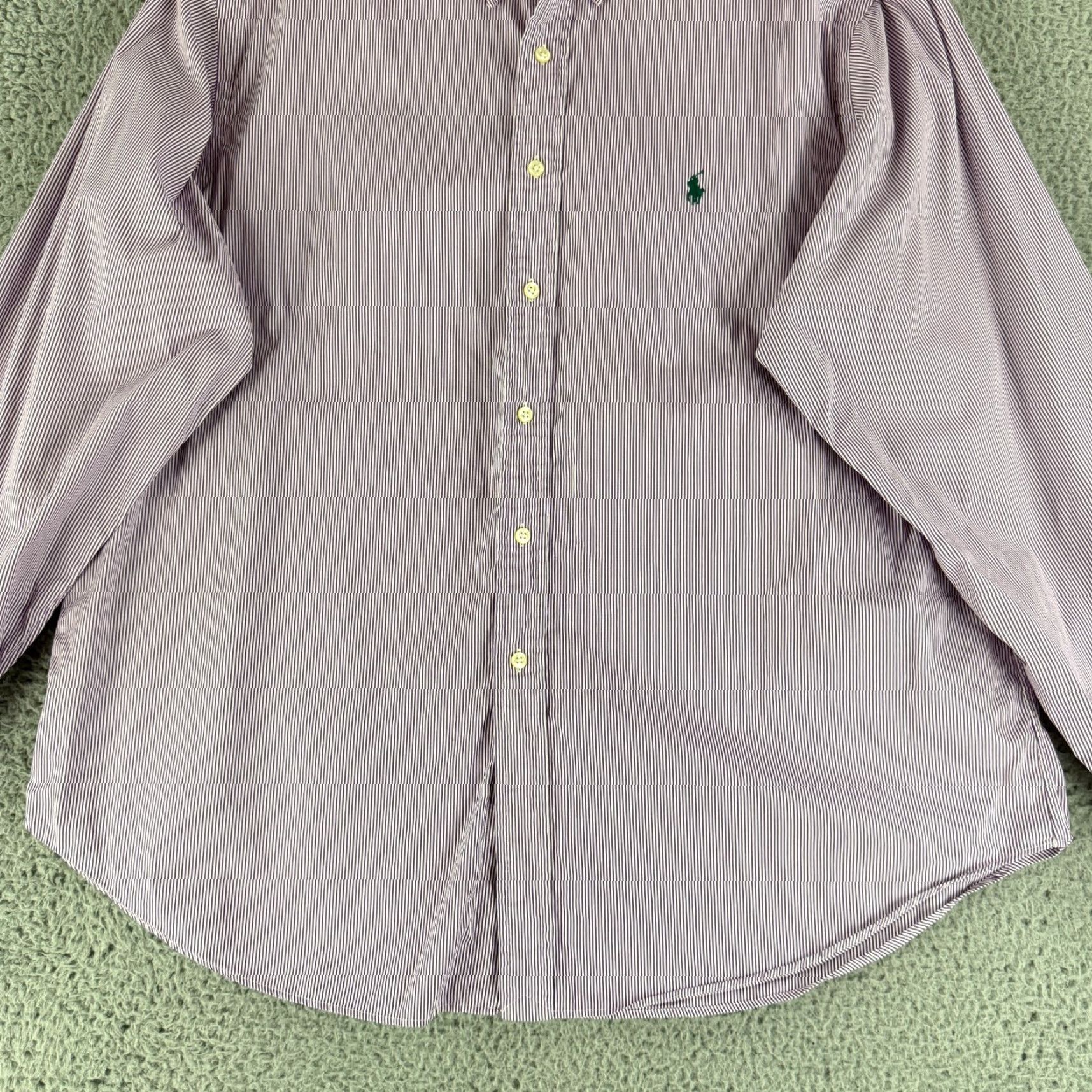 Ralph Lauren Ralph Lauren Button-Down Shirt Mens XXL Purple Stripe Long Sleeve Classic Size US XXL / EU 58 / 5 - 4 Thumbnail