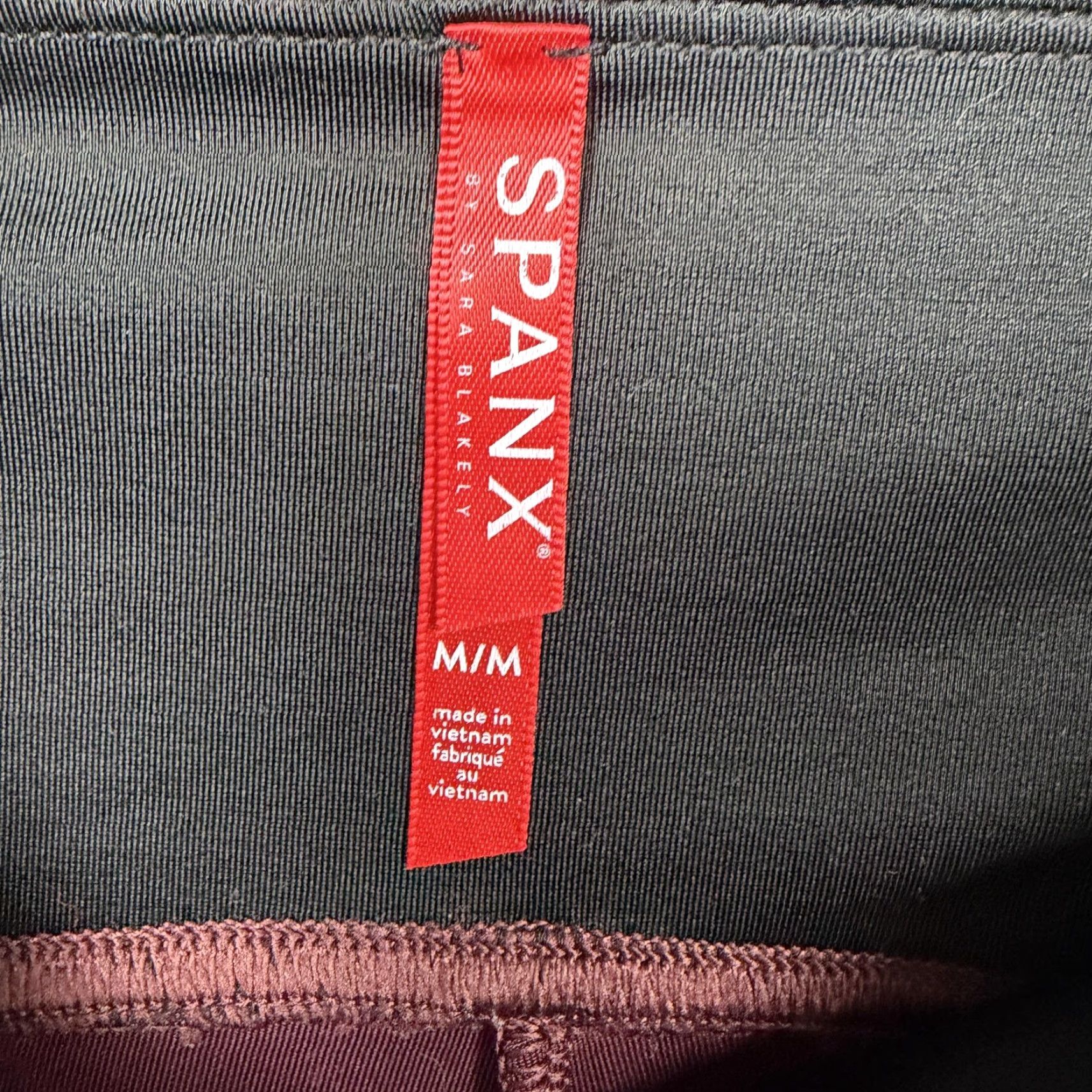 Spanx Spanx Leggings M Burgundy Velvet Shaping Ankle High-Rise Solid Womens Size 32" / US 10 / IT 46 - 6 Thumbnail