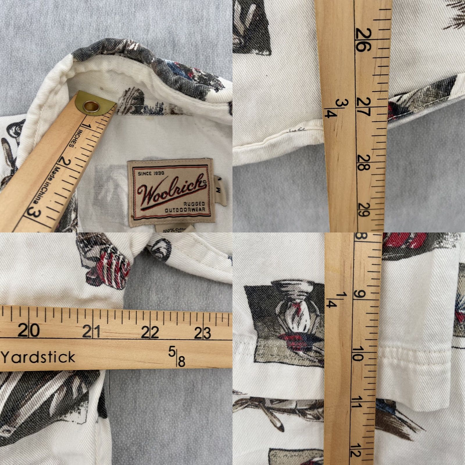 Vintage VINTAGE Woolrich Shirt Adult Medium White Button-Up Fly Fishing Camping Mens M All Seasons Pockets 90s Theme: Fish Mens Size US M / EU 48-50 / 2 - 8 Thumbnail