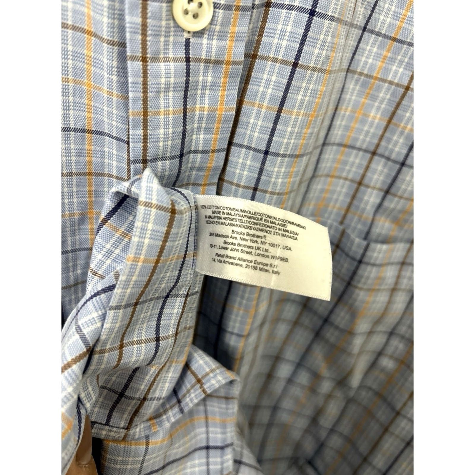 Brooks Brothers Brooks Brothers Country Club Shirt Men XL Blue Plaid Egyptian Cotton Button Down Shirt Up Button-Down Size US XL / EU 56 / 4 - 7 Thumbnail