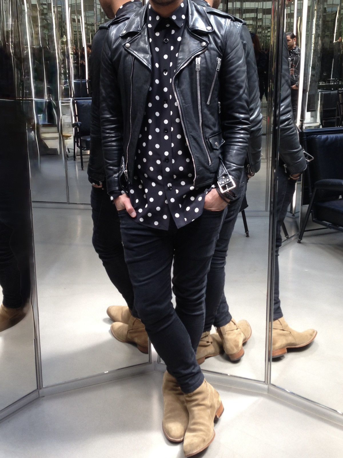 Saint Laurent Paris Hedi Slimane - Saint Laurent Paris - 2013 - L17 Biker Jacket Size US S / EU 44-46 / 1 - 10 Thumbnail