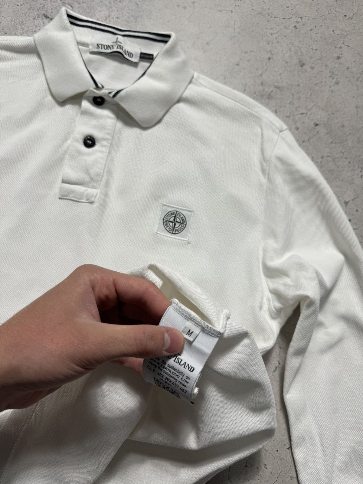 Stone Island Stone Island Patch Program Luxury Polo Long Sleeve White Size US M / EU 48-50 / 2 - 10 Thumbnail