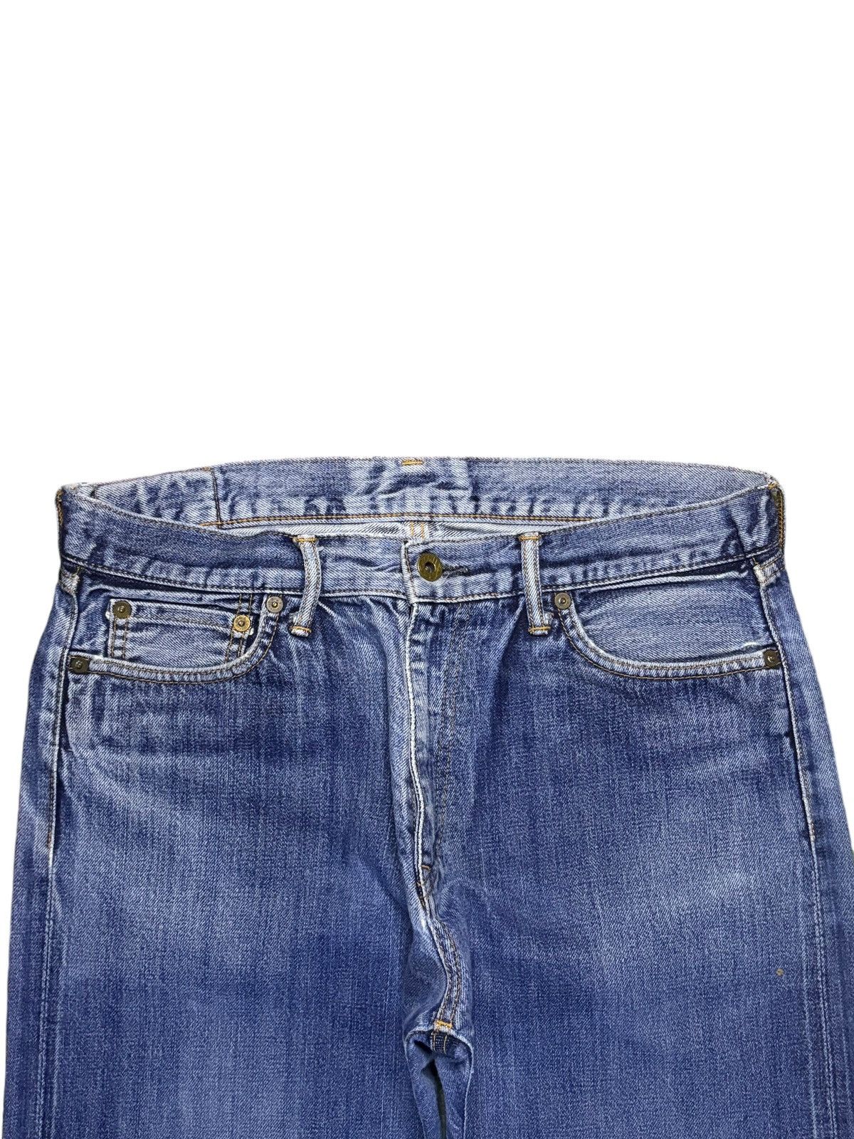 Japan Blue × Japanese Brand Vintage Japanese Japan Blue Selvedge Blue Wash Loose Jeans Size US 32 / EU 48 - 5 Thumbnail