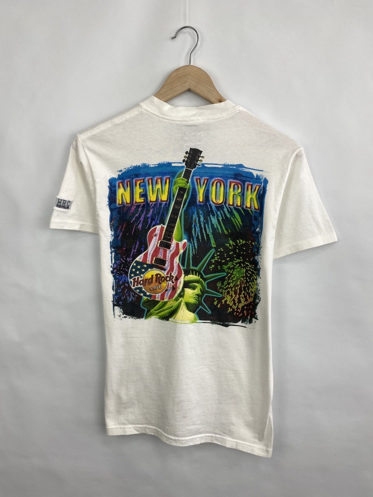 Hard Rock Cafe 🇺🇸 Vintage 90s Hard Rock Cafe New York T-Shirt USA Retro Rare Size US S / EU 44-46 / 1 - 3 Thumbnail