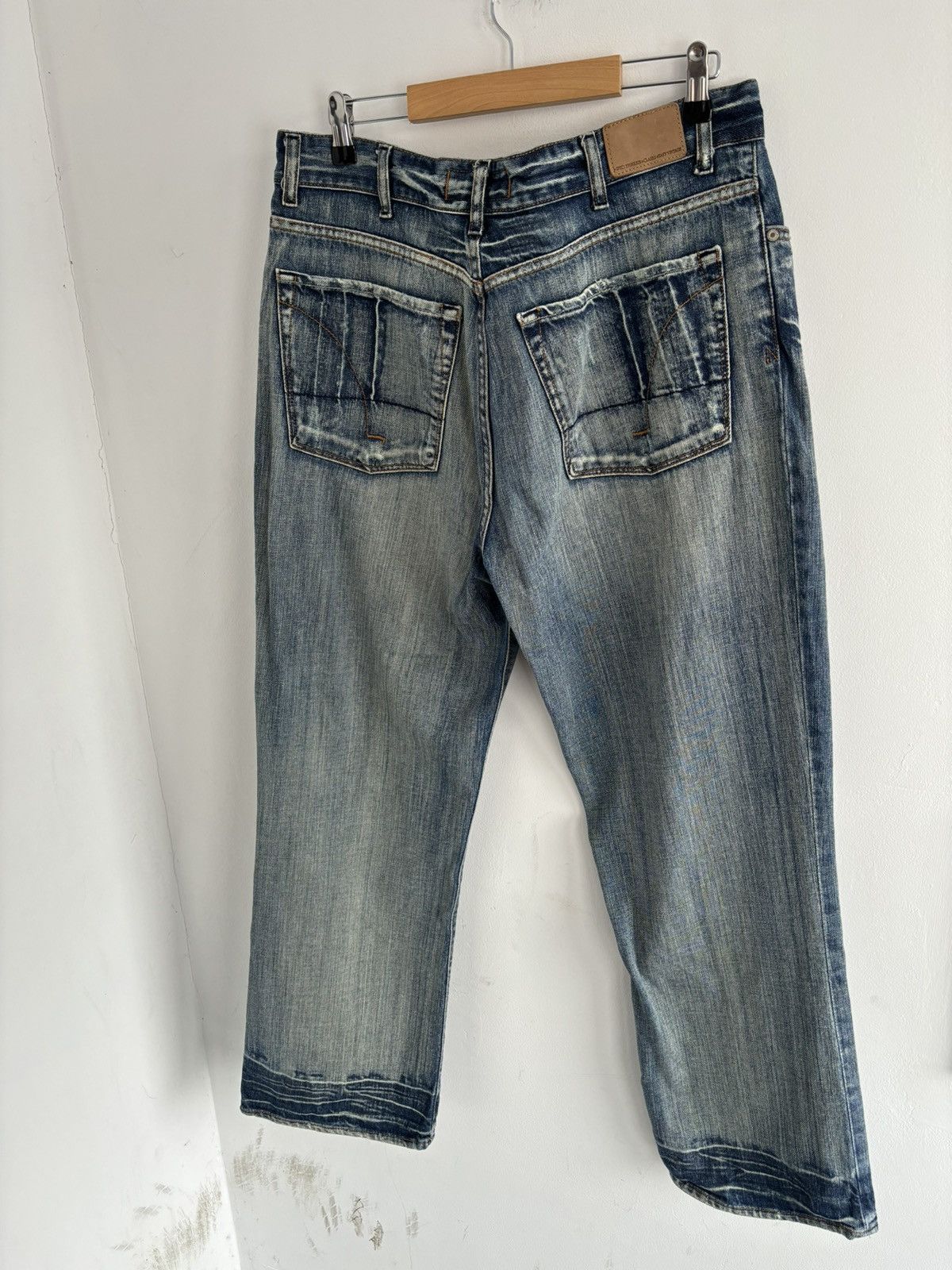 If Six Was Nine Vintage 00s Faded Straight Jeans Size US 39 - 2 Thumbnail