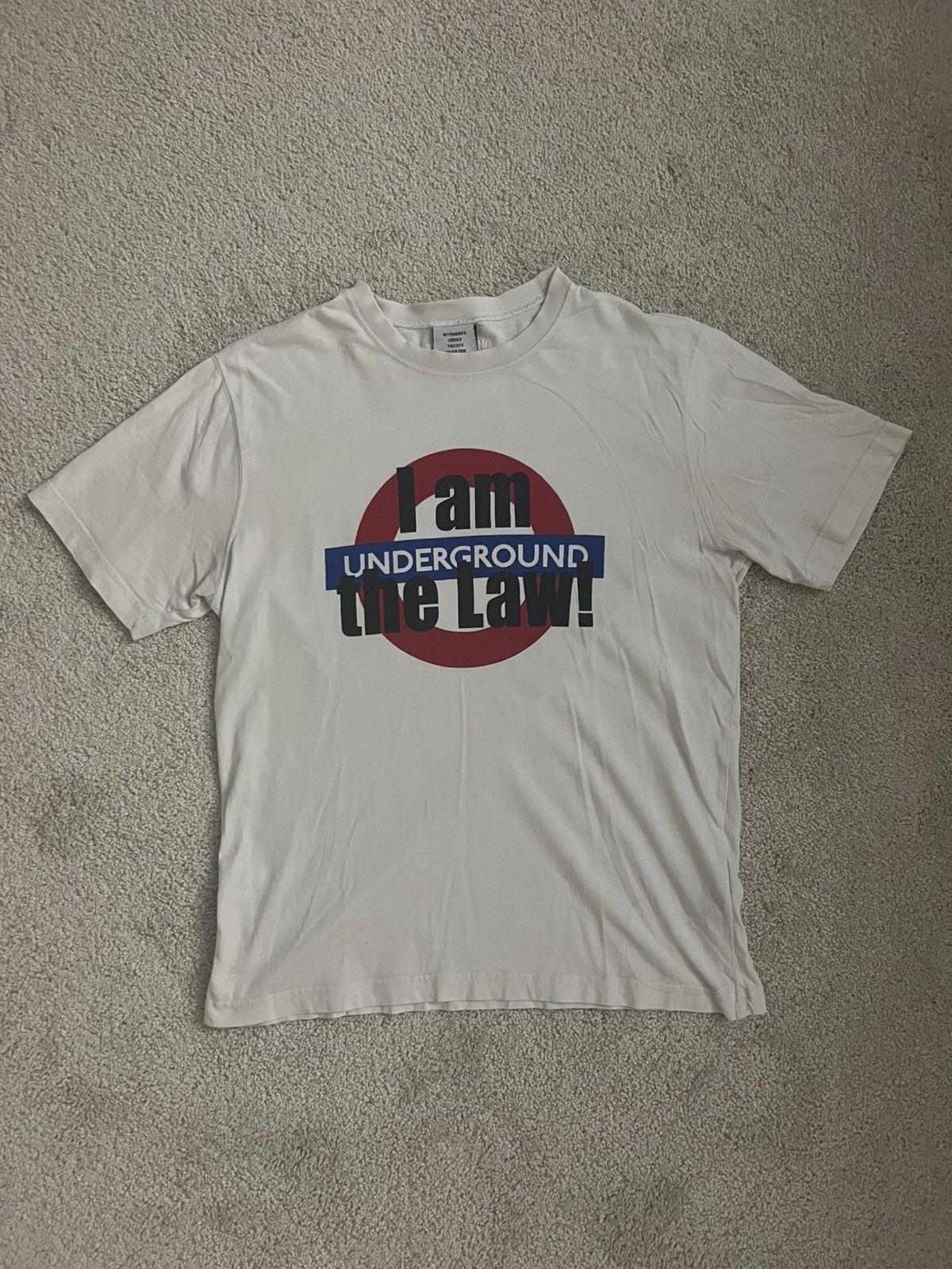 Vetements I am the law underground