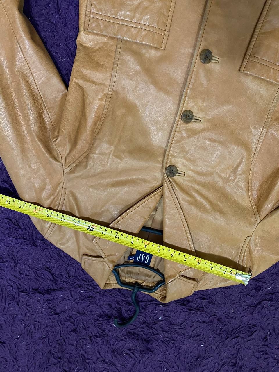 Gap Leather Jacket Button Ups Y2K GAP Vintage Size XS / US 0-2 / IT 36-38 - 11 Thumbnail