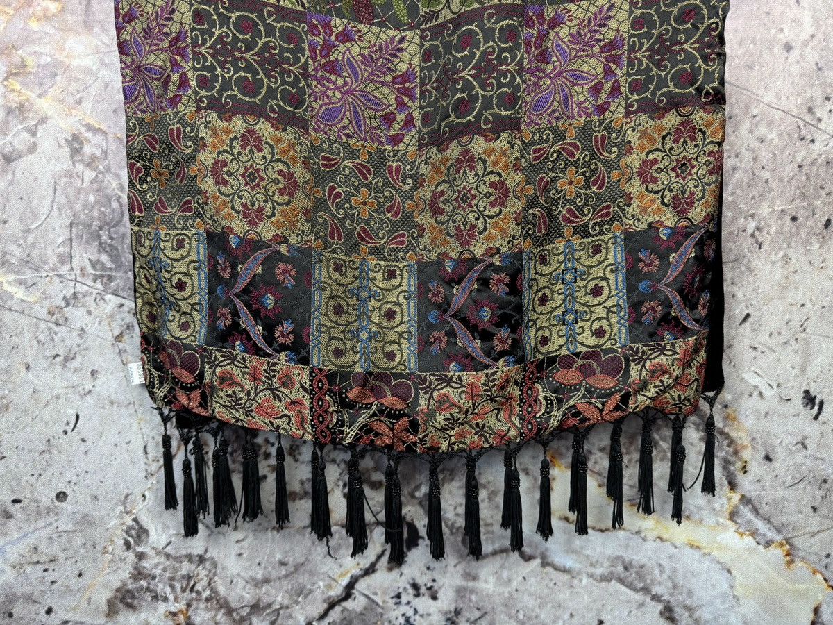 Other Adrienne Landau Patchwork Silk Blend Scarf Fringe Wrap Size ONE SIZE - 12 Thumbnail