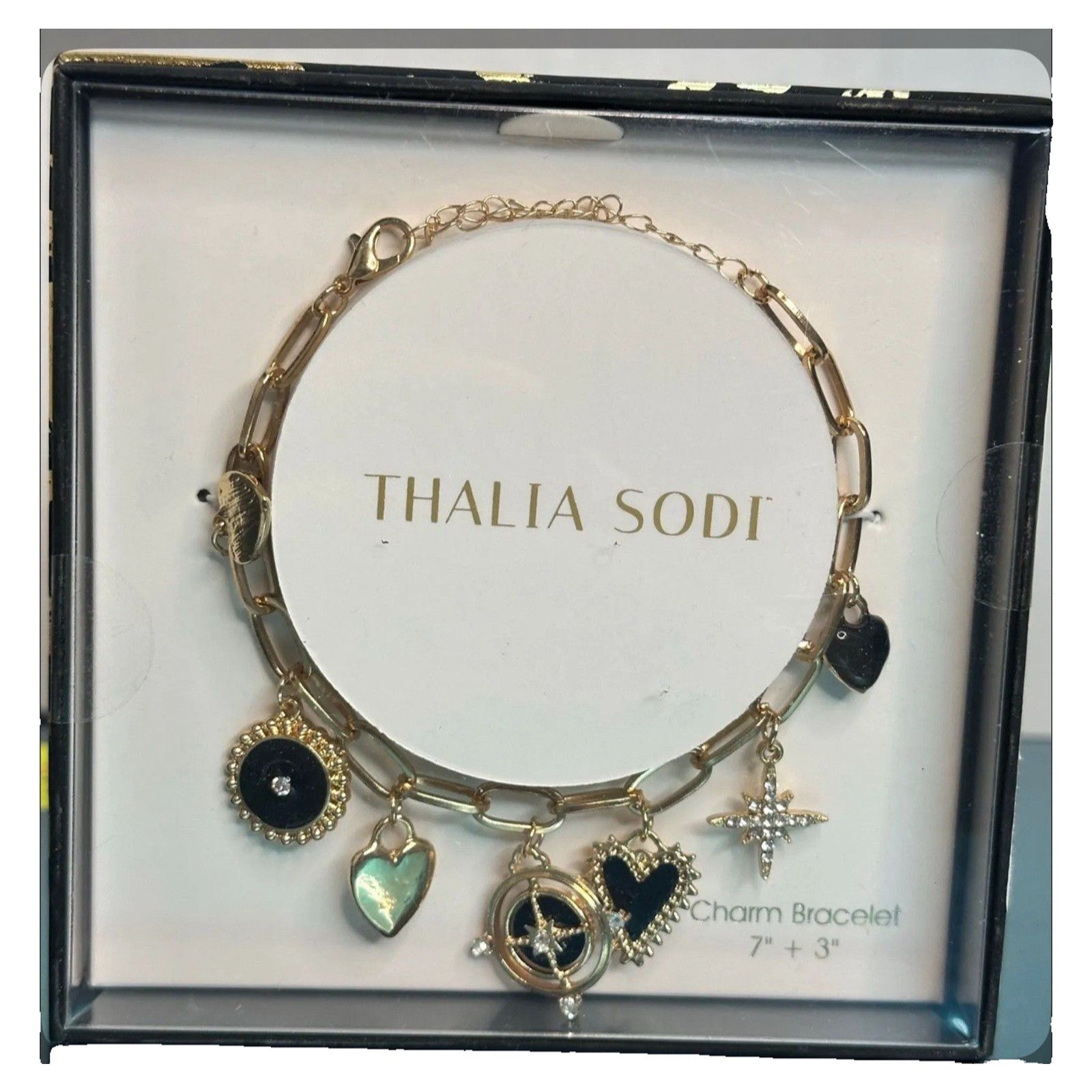 Other Thalia Sodi Silver-Tone Crystal Hearts & Lips Charm Bracelet Size ONE SIZE - 2 Thumbnail