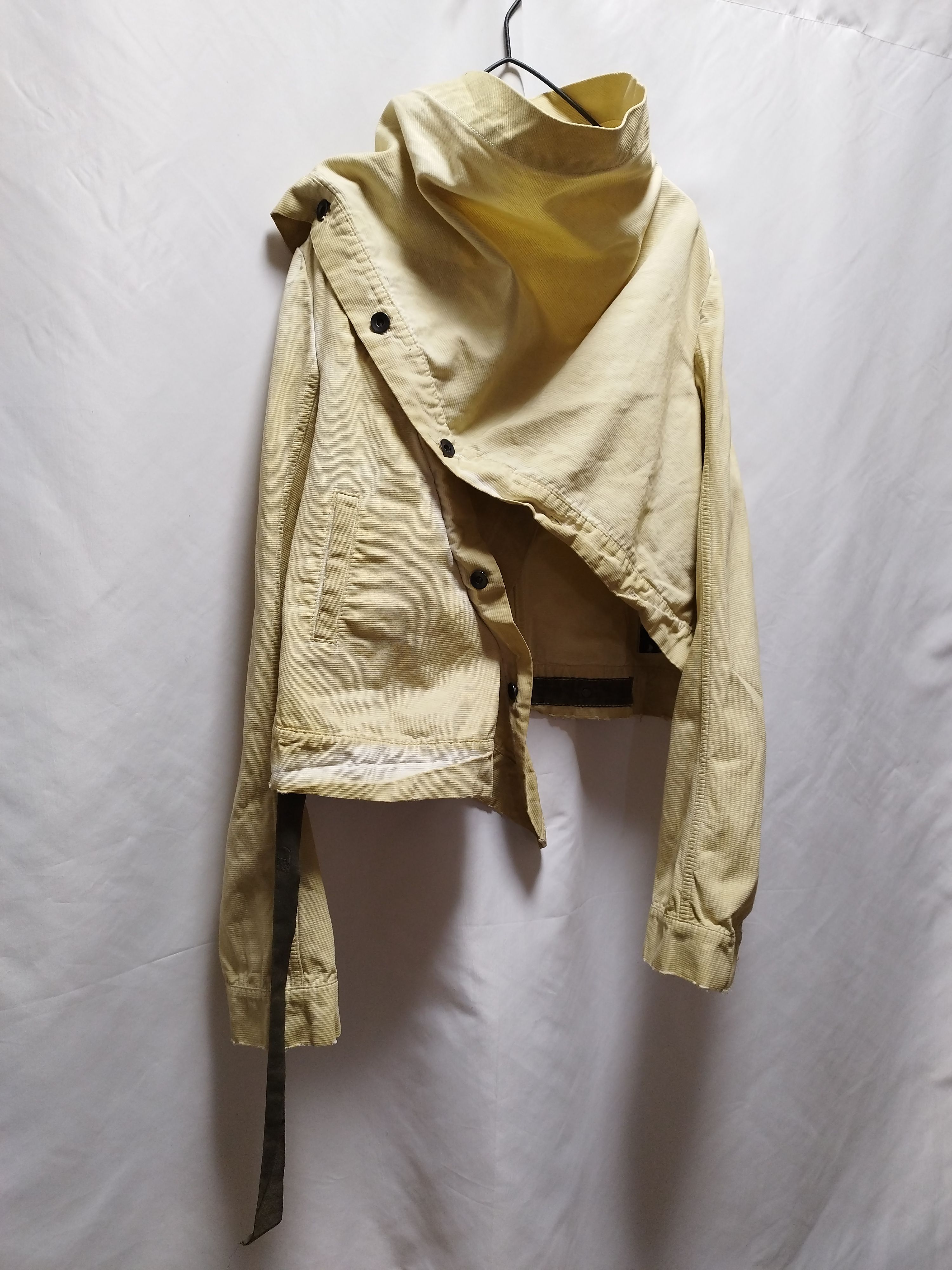 Pre-owned Rick Owens X Rick Owens Drkshdw Very Archive Dusty Dyed Tracker Jacket Draped Denim In Cream
