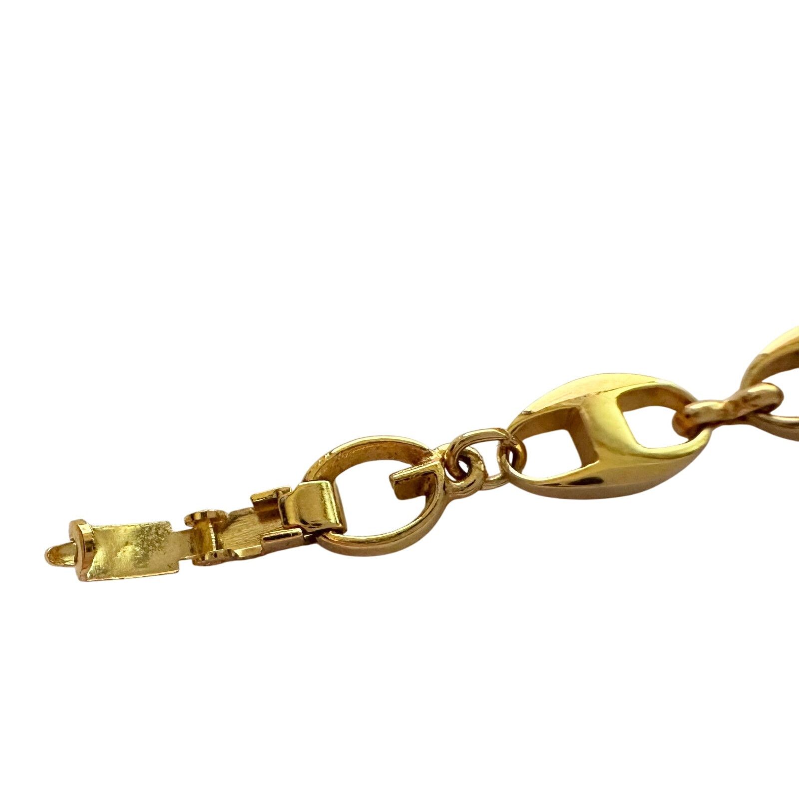 Givenchy Givenchy Oval Mirrored GG Gold Plate Bracelet w Gemstones Size ONE SIZE - 4 Thumbnail