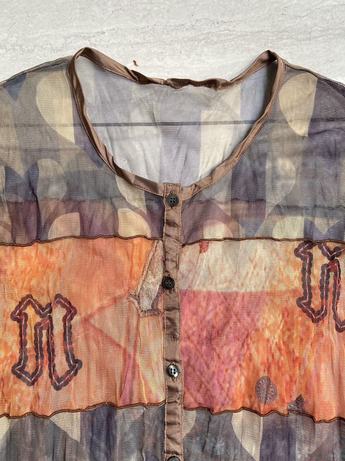 Designer × Japanese Brand C’EST MOIJEU FEMME Motive Mesh Shirt Size US XS / EU 42 / 0 - 8 Thumbnail