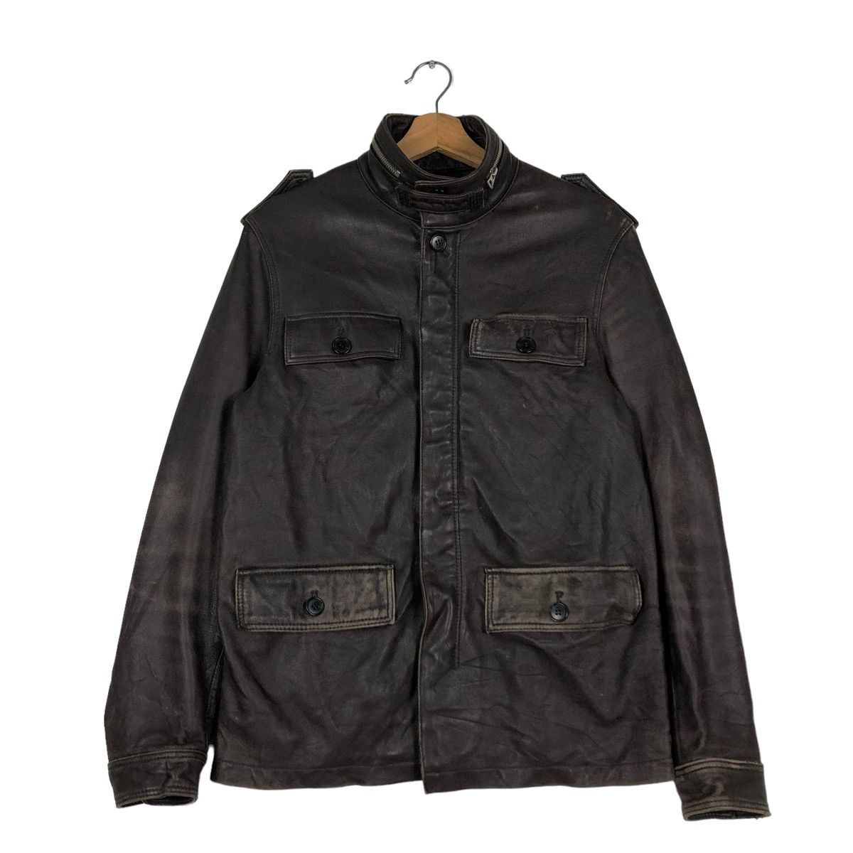 Toyo Enterprises 🔥SOFT LEATHER BIKER JACKET R.NEWBOLD CARGO MULTI POCKET Size US XL / EU 56 / 4 - 1 Thumbnail