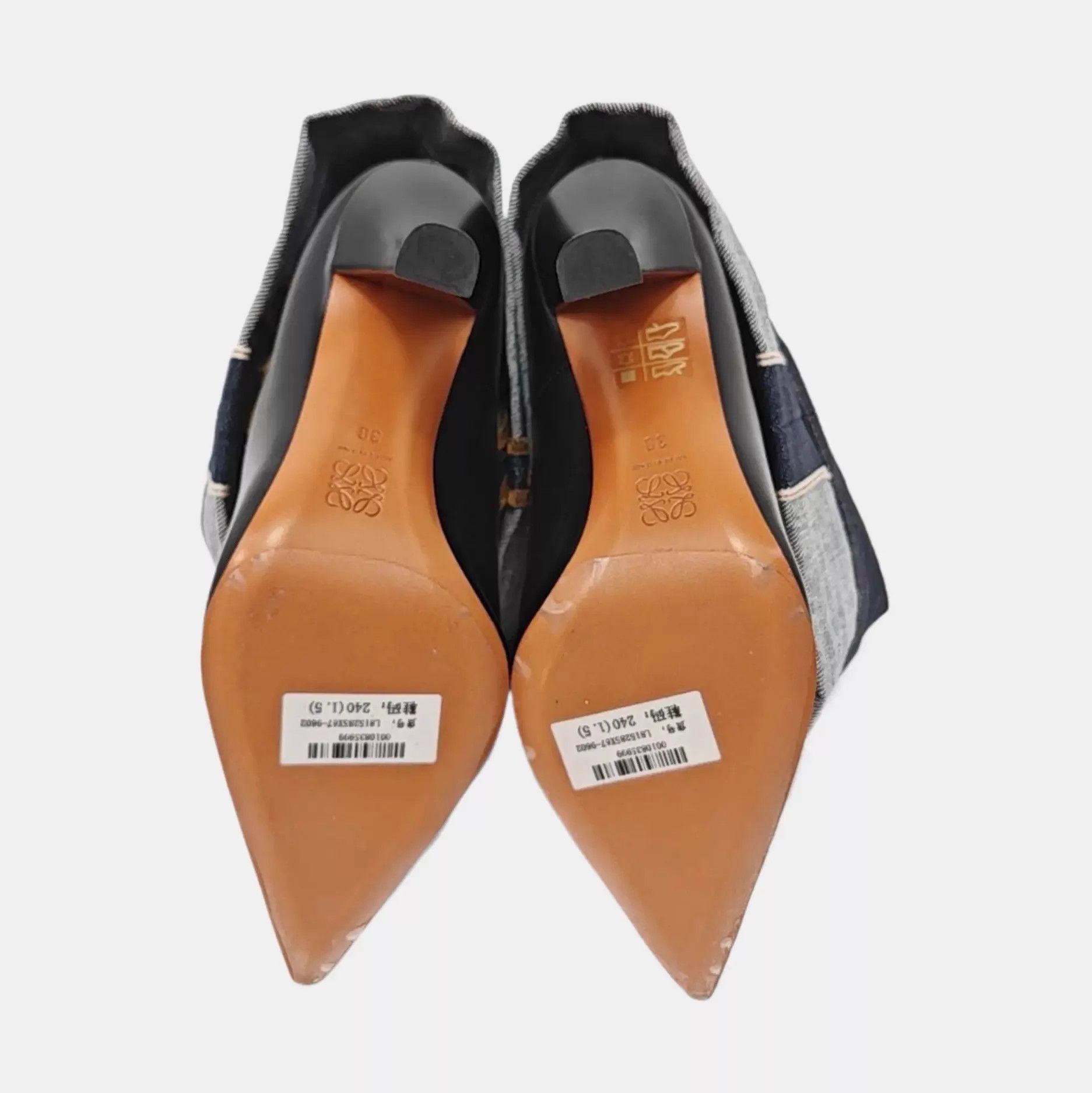 Loewe LOEWE denim paneled stacked heel high heels 38 Size US 7.5 / IT 37.5 - 2 Thumbnail