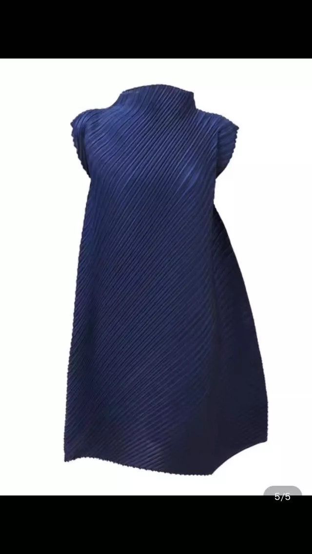 Issey Miyake Issey Miyake size:3 Dark blue twill spring pleated silhoue Size M / US 6-8 / IT 42-44 - 5 Thumbnail