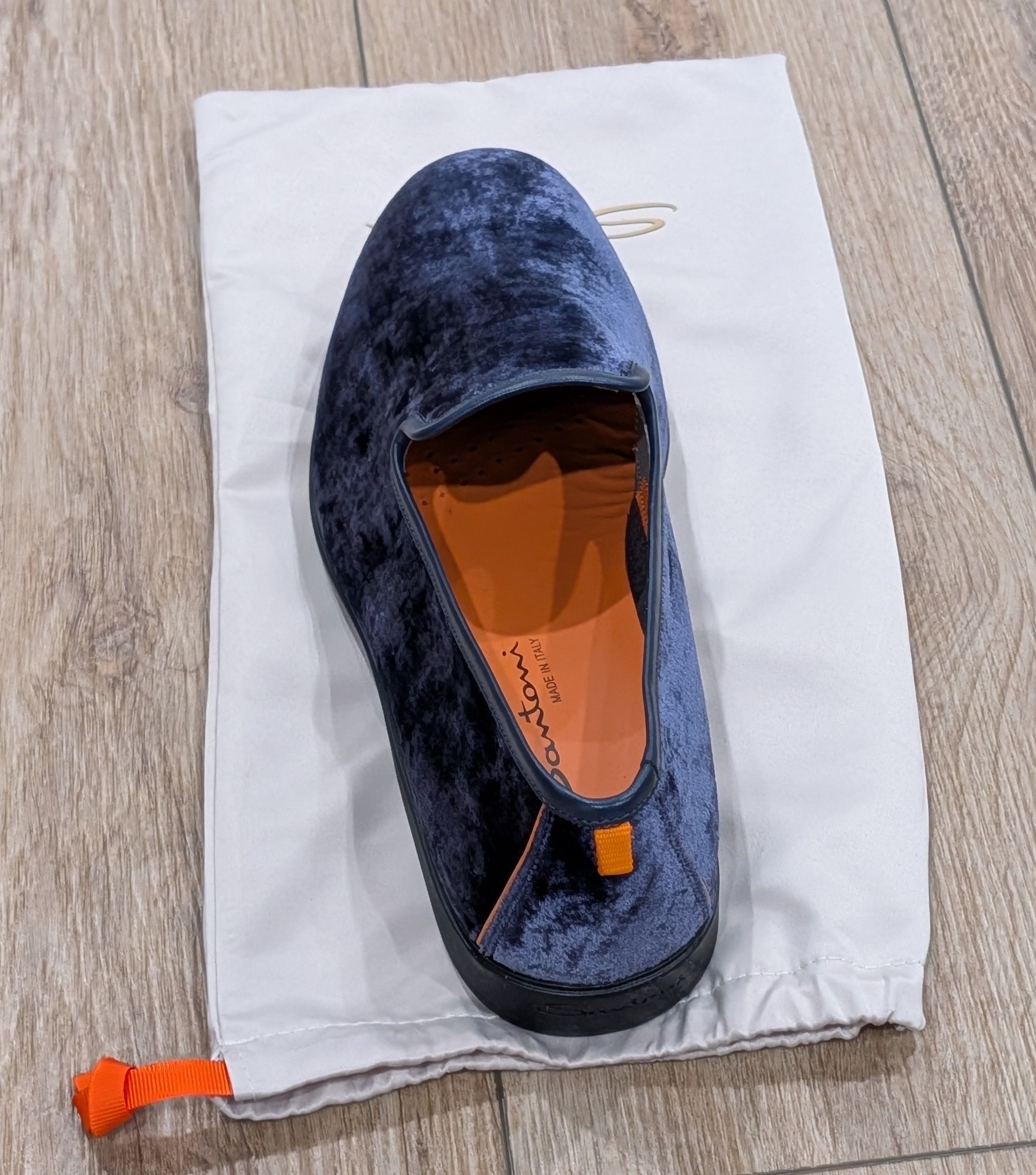 Santoni SANTONI Velvet Evening Shoes Smoking Slippers Blue US 9 Size US 9 / EU 42 - 4 Thumbnail