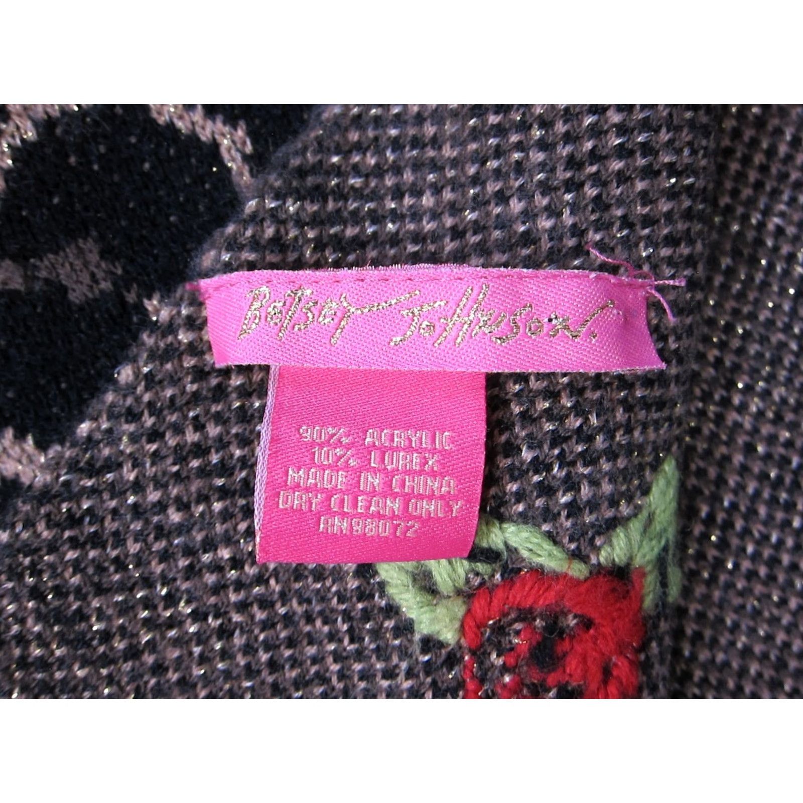 Betsey Johnson Betsey Johnson Pink Floral Brown Leopard Soft Warm Cozy Rectangle Neck Scarf Size ONE SIZE - 4 Thumbnail