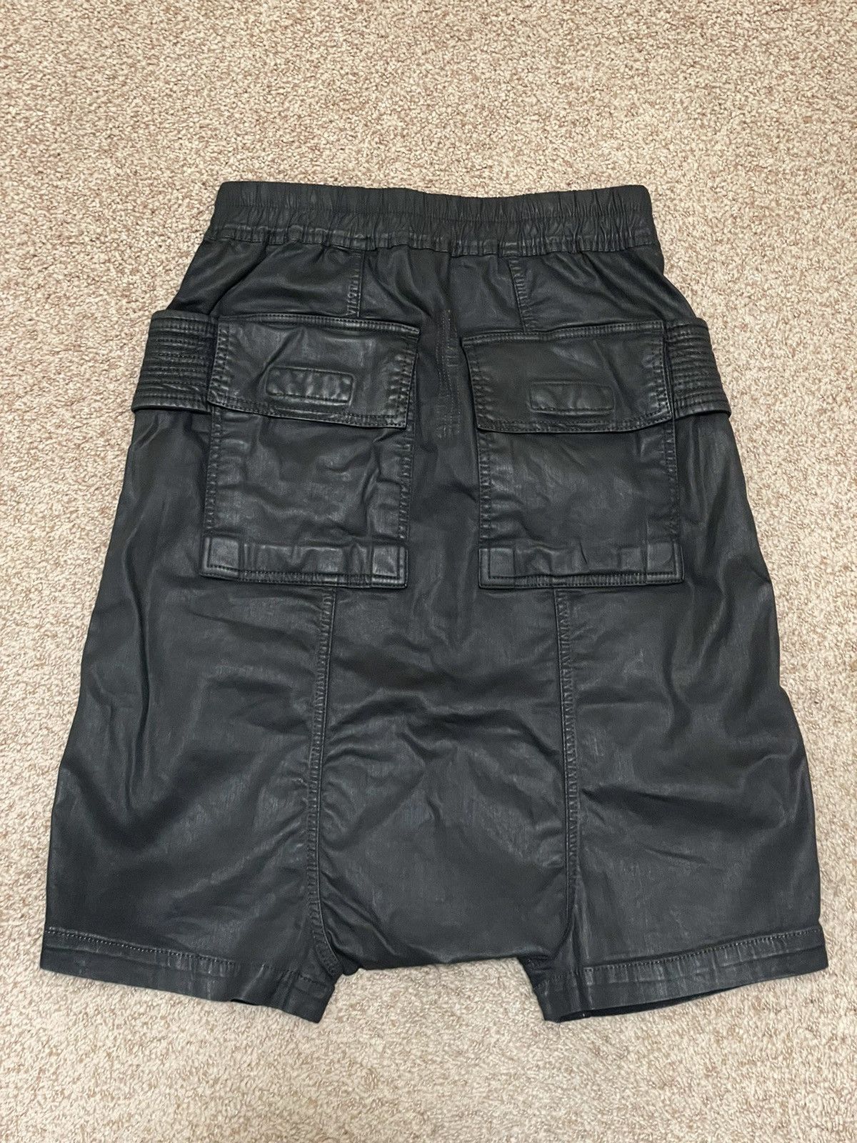 Rick Owens × Rick Owens Drkshdw Rick Owens Waxed Creatch Cargo 