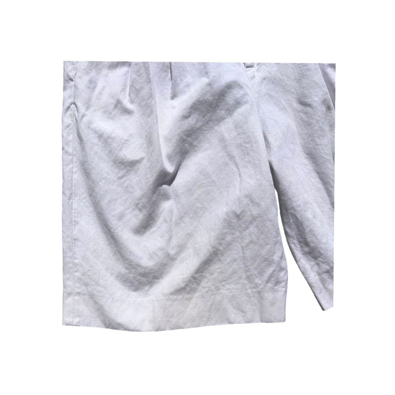 Vintage B+ Mens Pleated White Shorts Chino Made In Italy Size 46 Size US 30 / EU 46 - 5 Thumbnail
