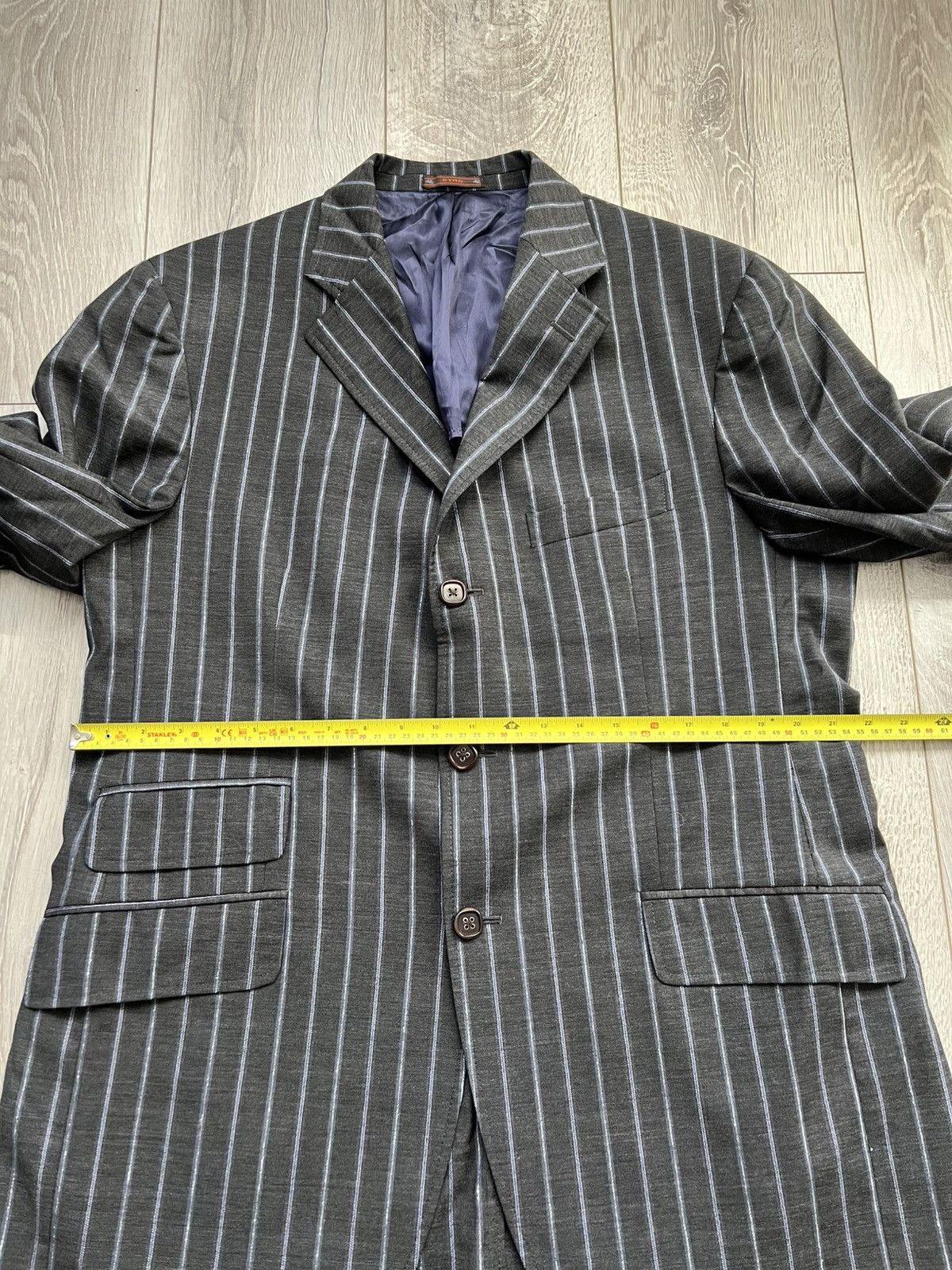 Etro Vintage Etro Striped Blazer Classic Suit Luxury size 54 Size 54R - 15 Thumbnail