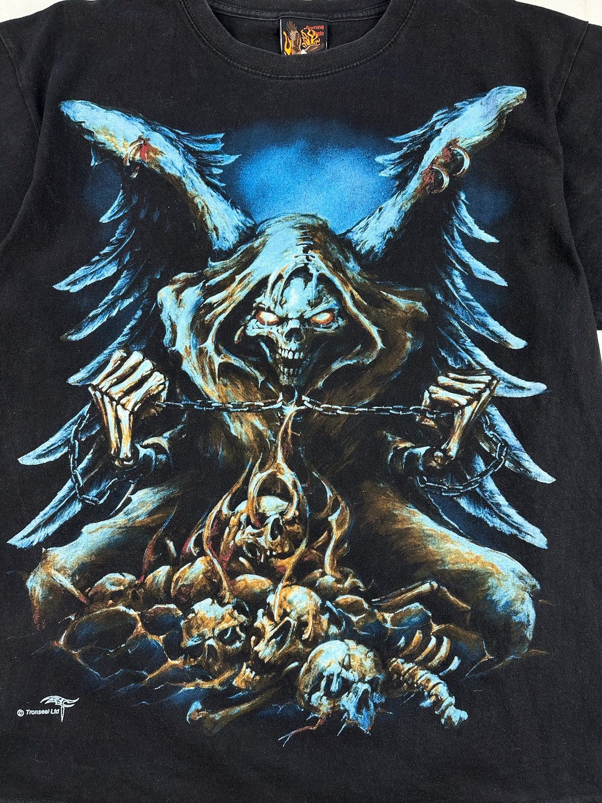 Vintage Vintage Reaper Skull Horror Shirt Men's L y2k Cyber aop Size US L / EU 52-54 / 3 - 3 Thumbnail