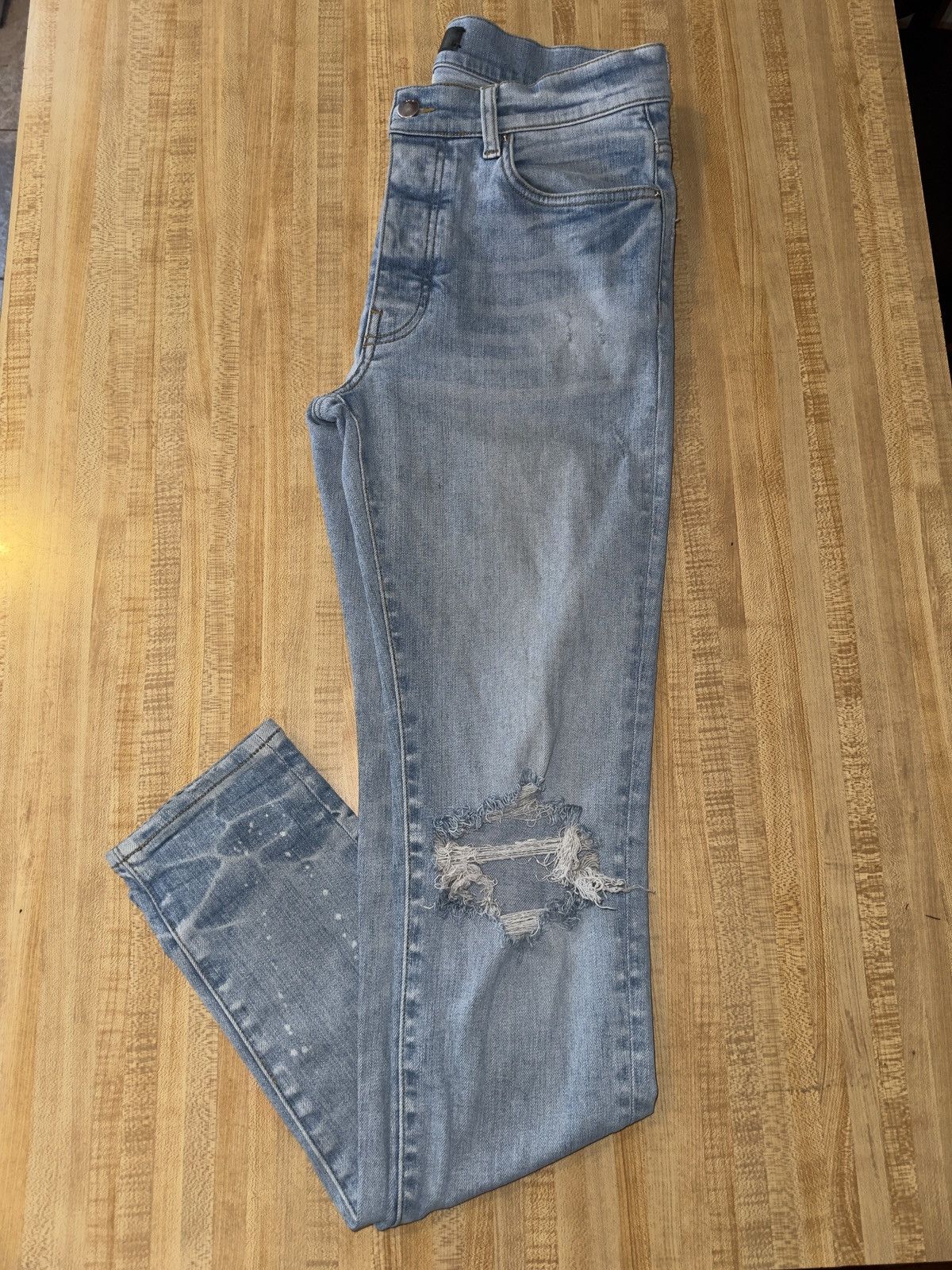 Amiri Amiri Paint Drip Logo Jean Size US 32 / EU 48 - 3 Thumbnail