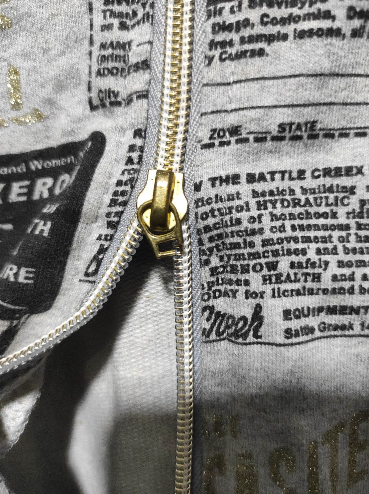 Japanese Brand Lock Heaven newspapper double zip fur hoodie LGB style Size US S / EU 44-46 / 1 - 6 Thumbnail