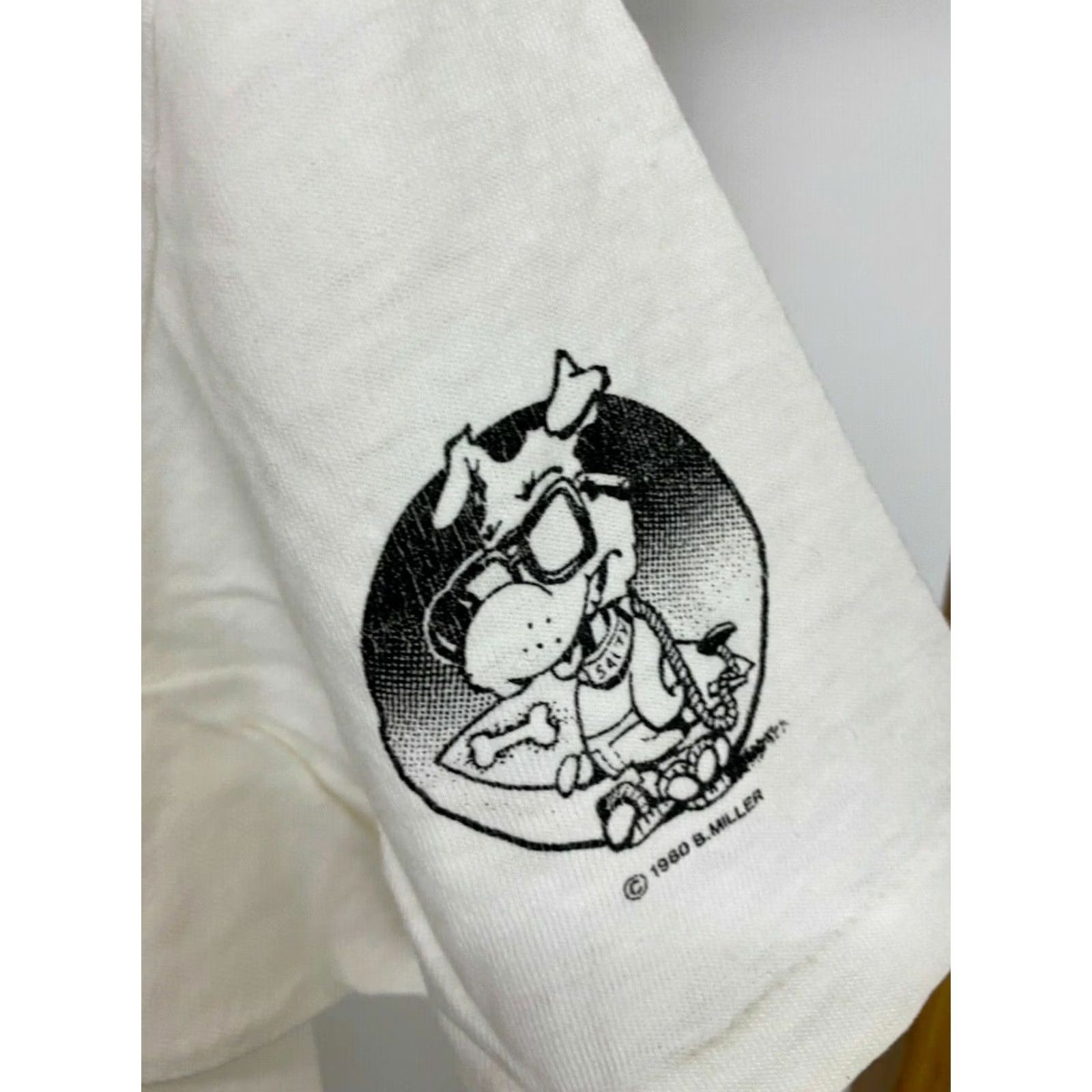 Vintage VINTAGE Spring Break With Salty Dog 80s Surf Shop Art T-Shirt M White Mens Size US M / EU 48-50 / 2 - 7 Thumbnail