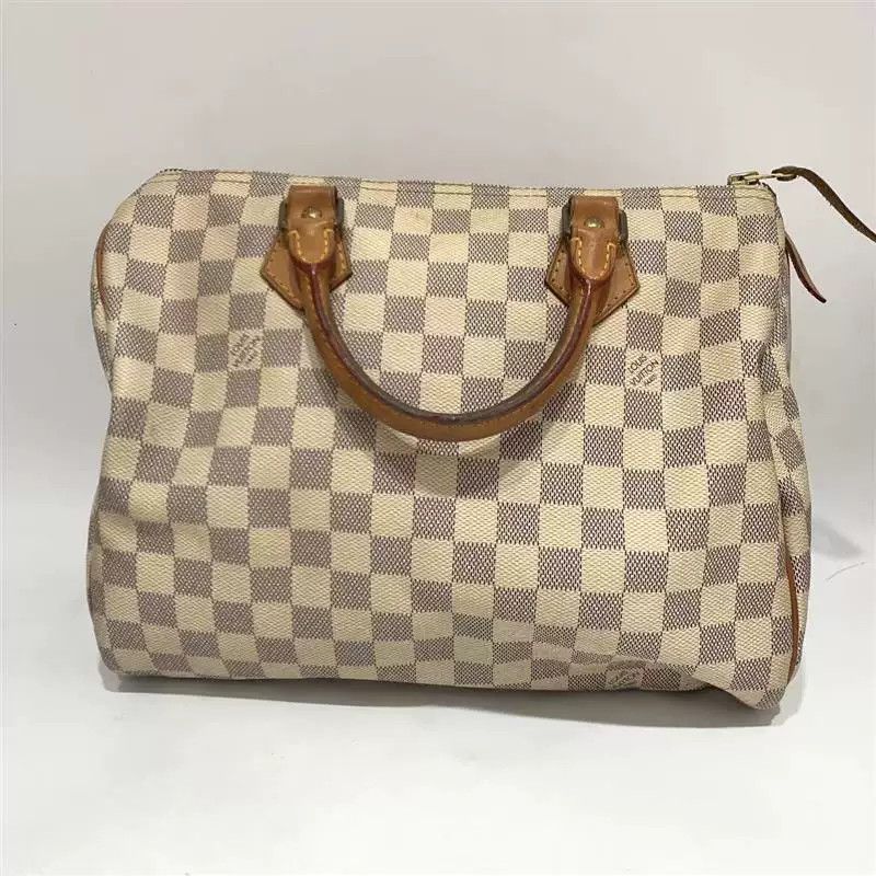 Louis Vuitton LV White Damier Speedy 30 Handbag Size ONE SIZE - 1 Preview