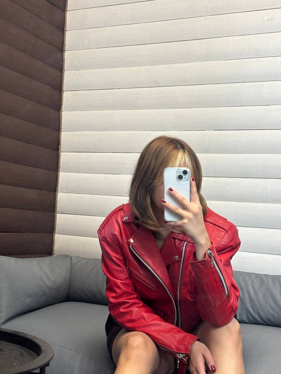 Vera Pelle × Vintage Vintage Y2K Red Leather Vera Pelle Italy Motorcycle Jacket Size M / US 6-8 / IT 42-44 - 15 Thumbnail