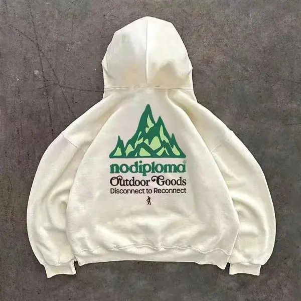 Jean Masaki x Mari Beige Snow Mountain Print Loose Hoodie Size US 32 / EU 48 - 5 Thumbnail