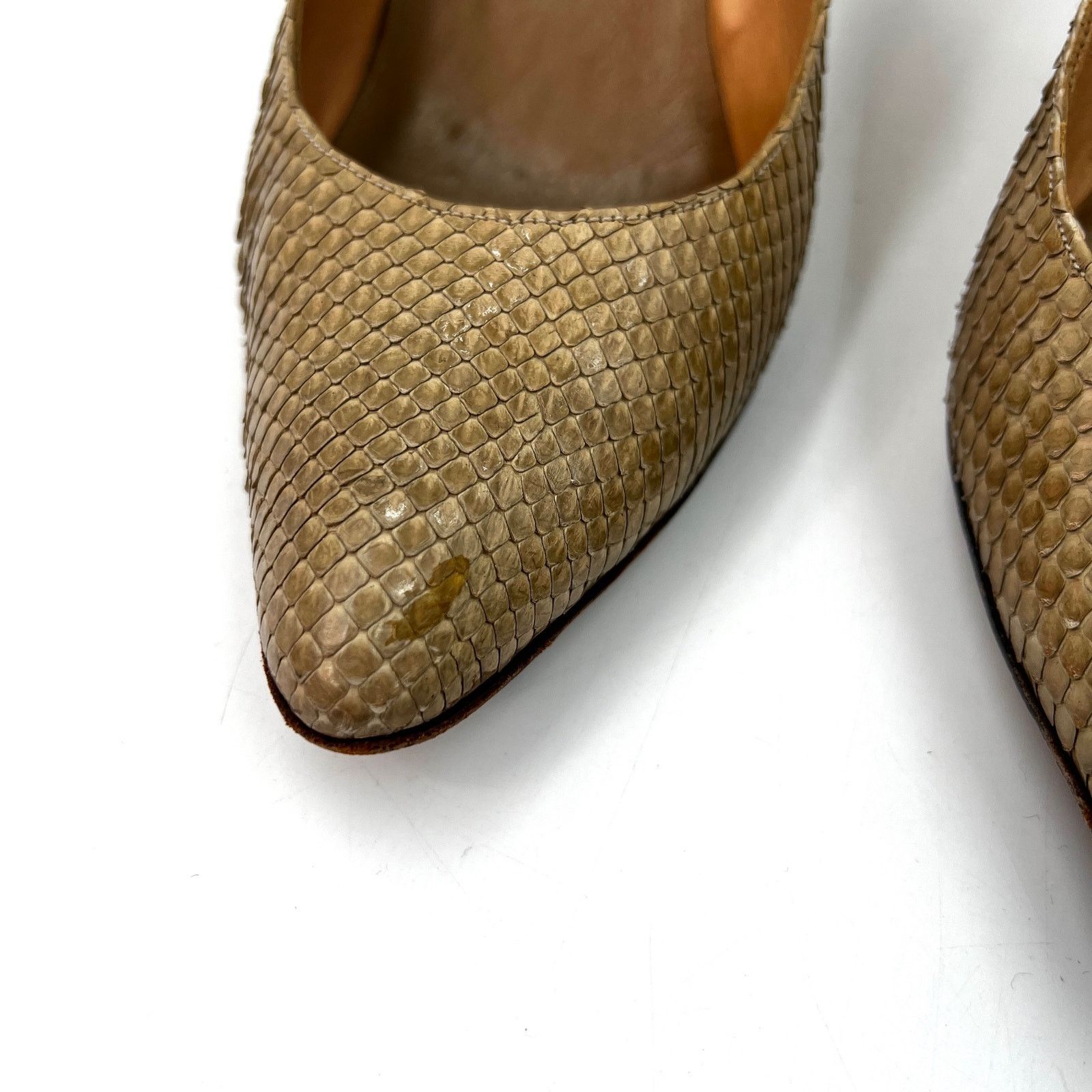 Vintage Rosina Ferragamo Schiavone Snake Leather Heels Size US 9 / IT 39 - 9 Thumbnail