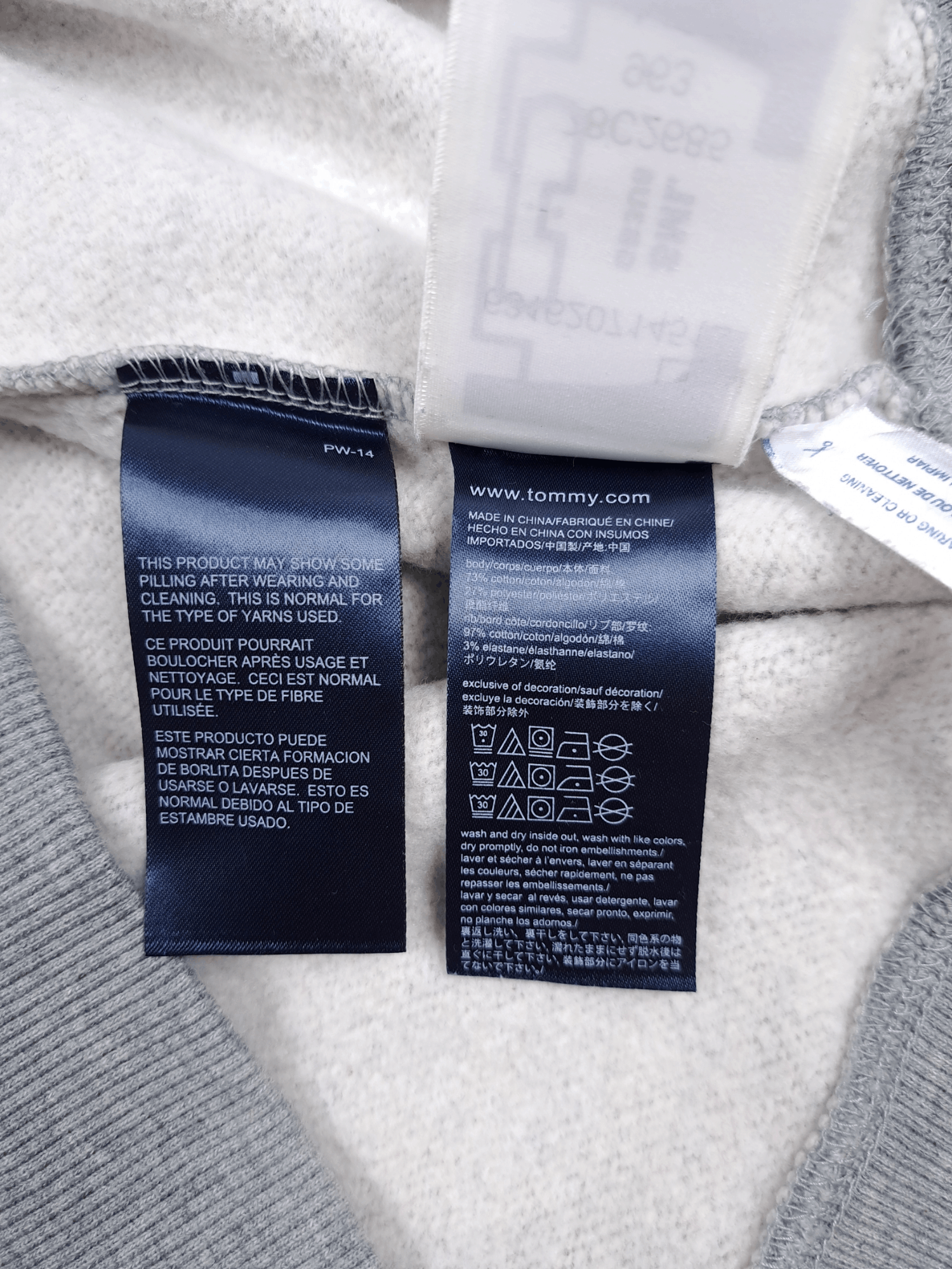 Designer × Tommy Hilfiger 💎 TOMMY HILFIGER SWEATSHIRT BIG LOGO SPELL OUT Size US L / EU 52-54 / 3 - 8 Thumbnail