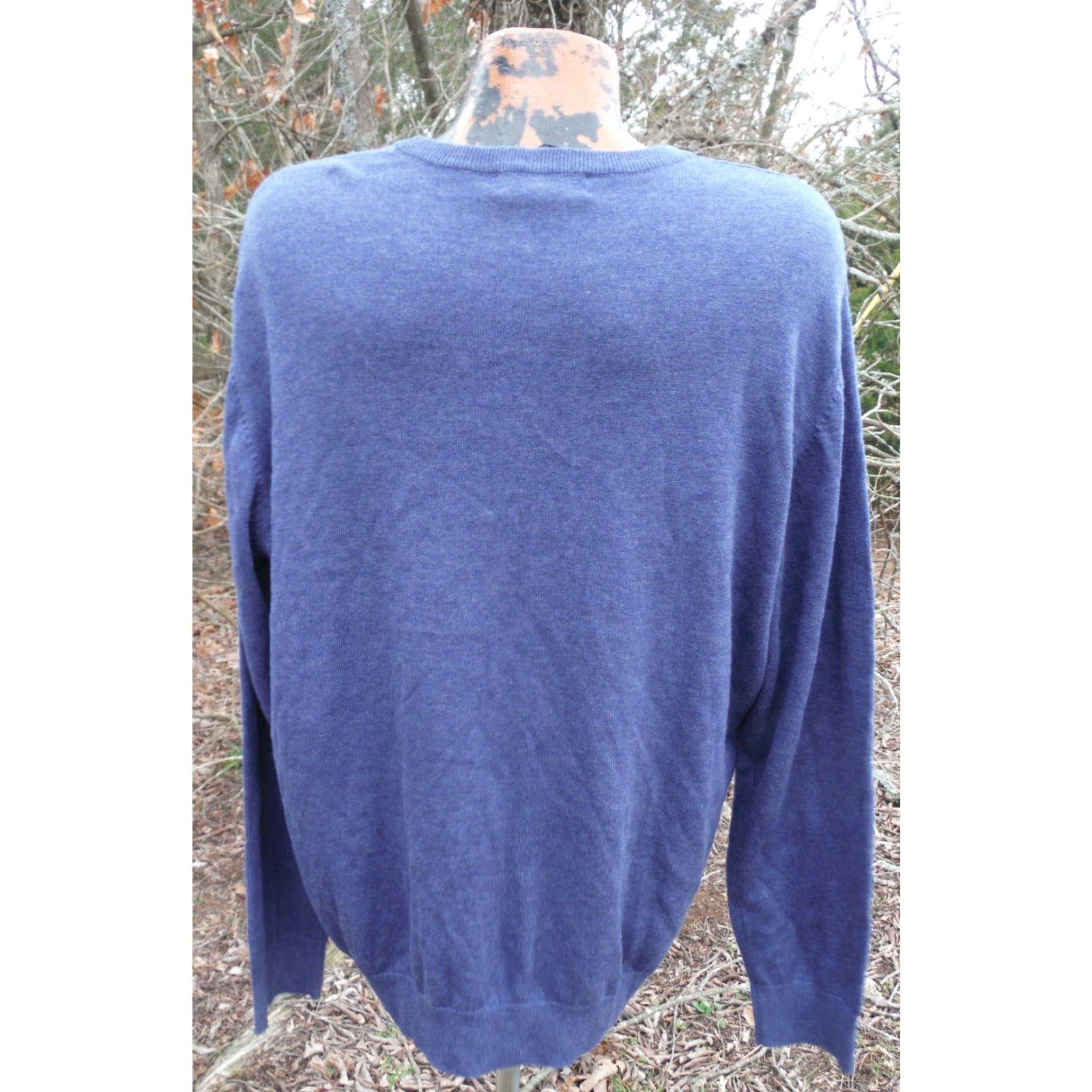 Roundtree & Yorke ROUND TREE & YORKE Men's Sweater XL Blue Cotton Acrylic Long Sleeve Crewneck Size US XL / EU 56 / 4 - 6 Thumbnail