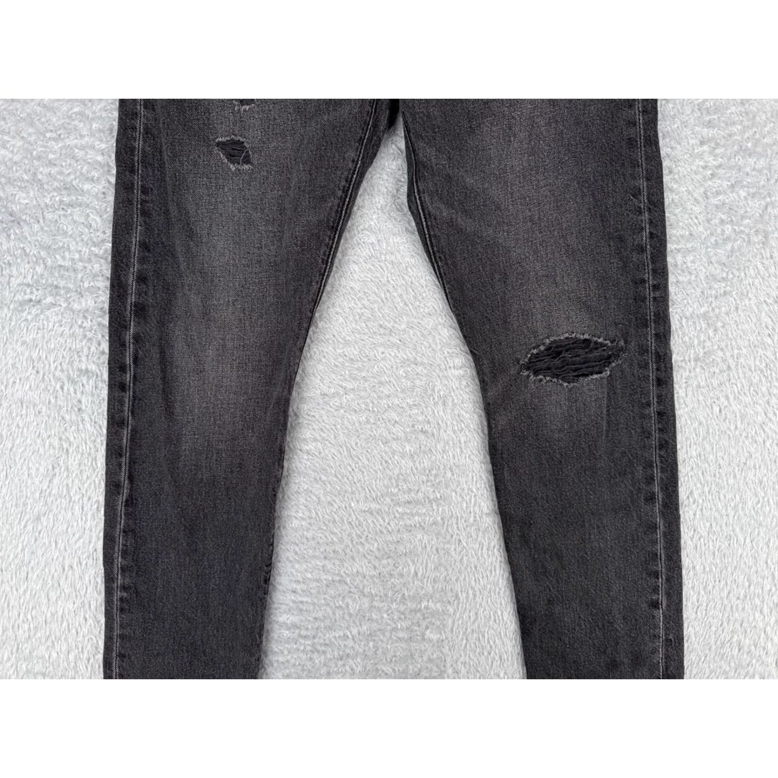 Levi's VINTAGE Levis Jeans Women 25 Black Denim 501 S Distressed Premium 26x25 Levi's 501 Series Mens Size 42" / US 20 - 3 Thumbnail