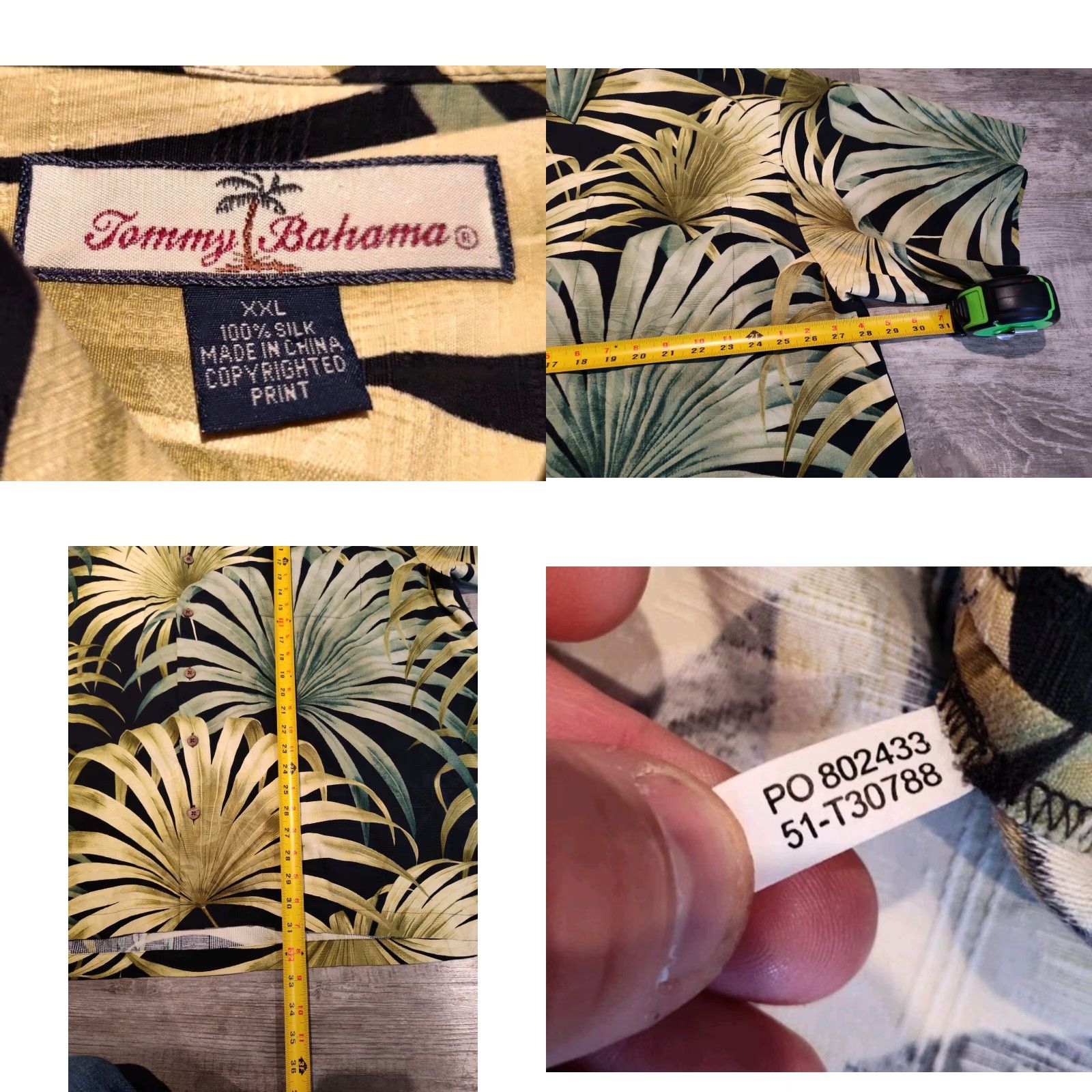 Tommy Bahama VINTAGE Tommy Bahama Men’s Short Sleeve Button-Up Shirt 2XL Silk Jungle Floral Casual Summer Beach Size US XXL / EU 58 / 5 - 8 Thumbnail