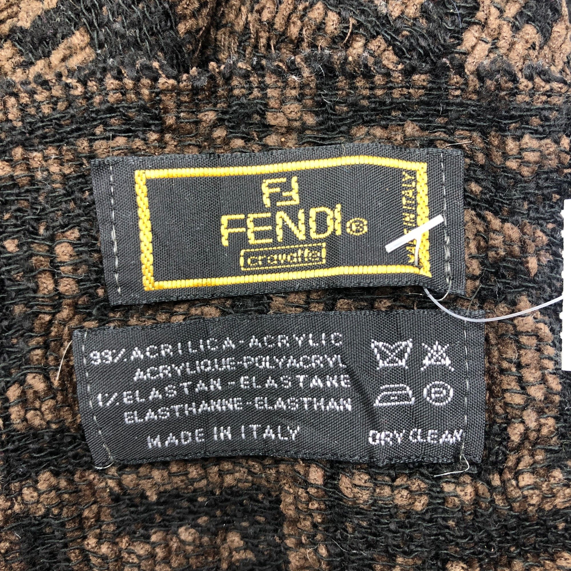 Japanese Brand Vintage Fendi Scarf Muffler Wool FF Monogram Scarves Size ONE SIZE - 4 Thumbnail