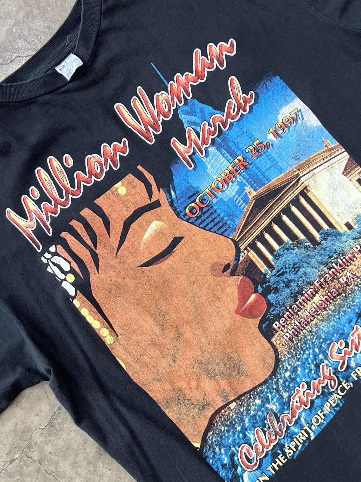 Vintage Vintage 1997 Million Woman March Social Justice Rap Tee 2XL Size US XXL / EU 58 / 5 - 1 Thumbnail