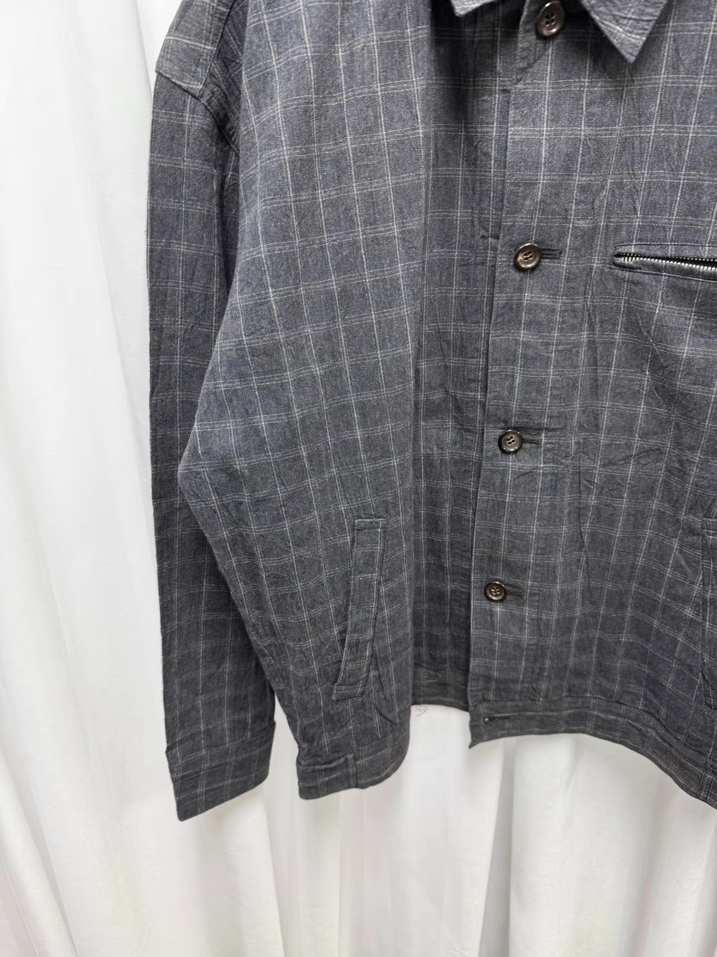 Comme des Garcons Homme Comme des Garçons Homme Plaid Pleated Pocket Jacket K20 Size US M / EU 48-50 / 2 - 4 Thumbnail