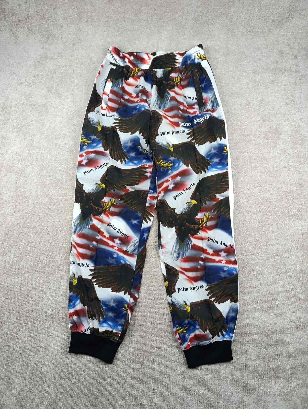 Palm Angels PALM ANGELS LOOSE FIT NYLON EAGLE TRACK PANTS MENS SIZE M Size US 32 / EU 48 - 17 Thumbnail