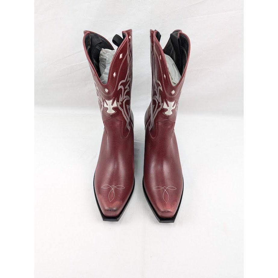 Enfants Riches Deprimes o1rshd1 Swiss Cowboy Boots Cow Glazed in Vintage Red/Cream Size US 11 / EU 44 - 15 Thumbnail