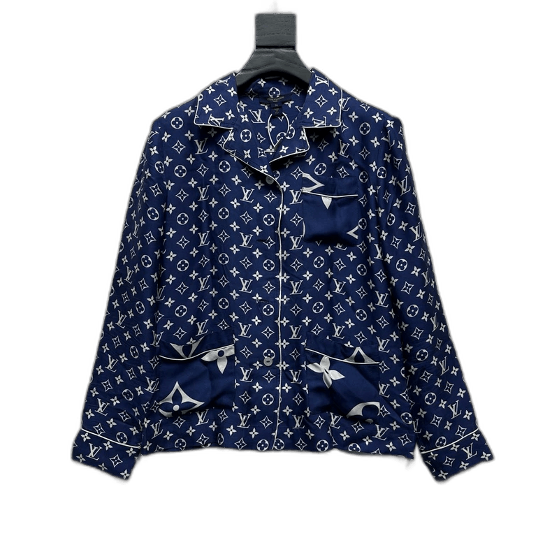Louis Vuitton Logo Print Long Sleeve Shirt