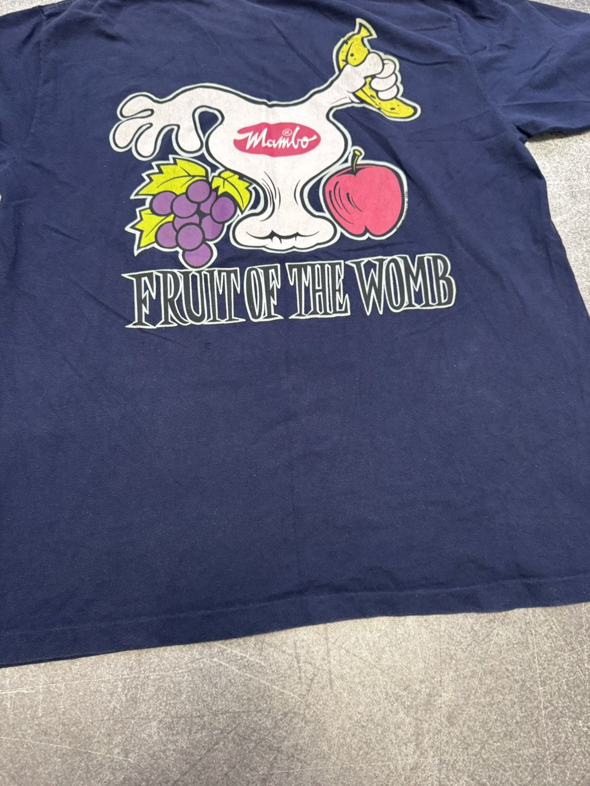 Mambo Mambo 1994 Vintage Fruit of The Womb Humor T Shirt Surf Size US XL / EU 56 / 4 - 16 Thumbnail
