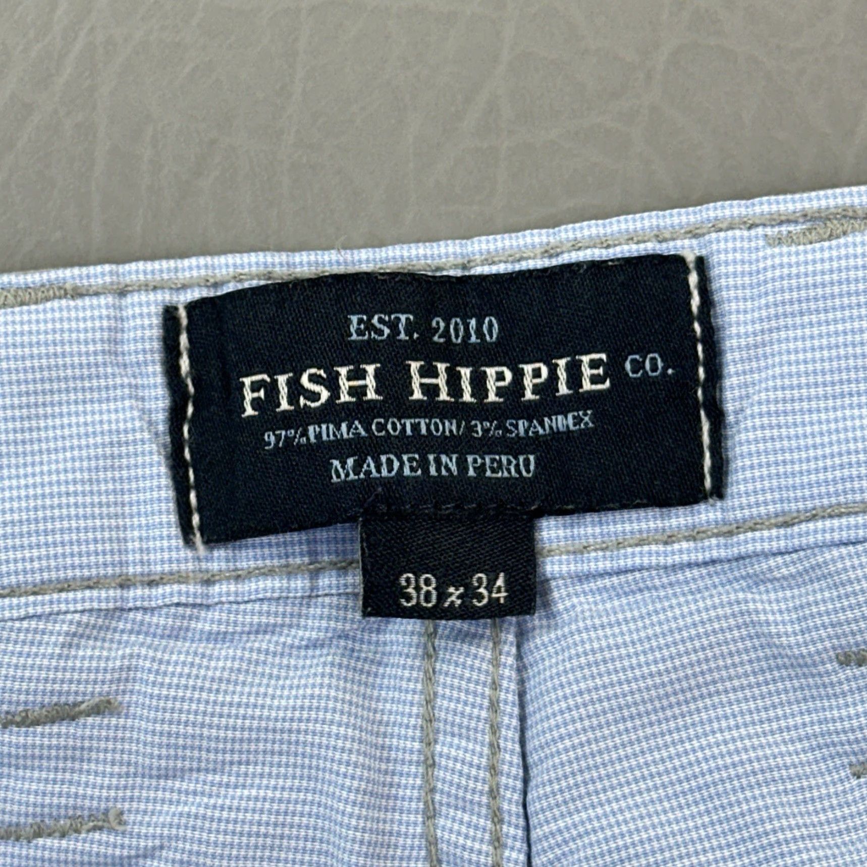 CO Fish Hippie Co Pants Mens 38x30 Gray Pima Cotton Stretch Chino Straight Casual Size US 38 / EU 54 - 7 Thumbnail