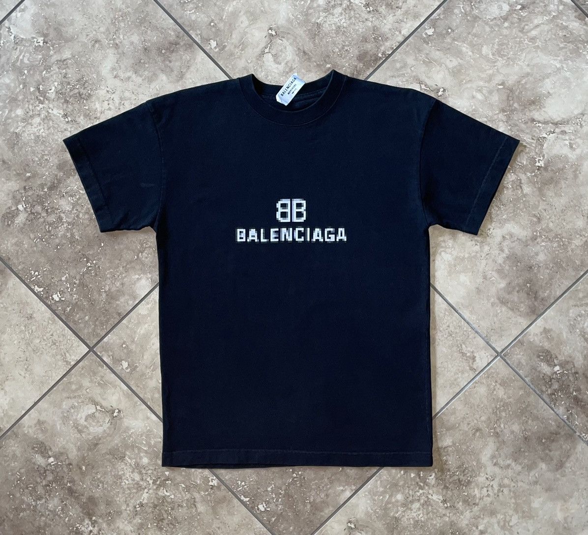 Balenciaga Bb Pixel Boxy T-Shirt - POIZON